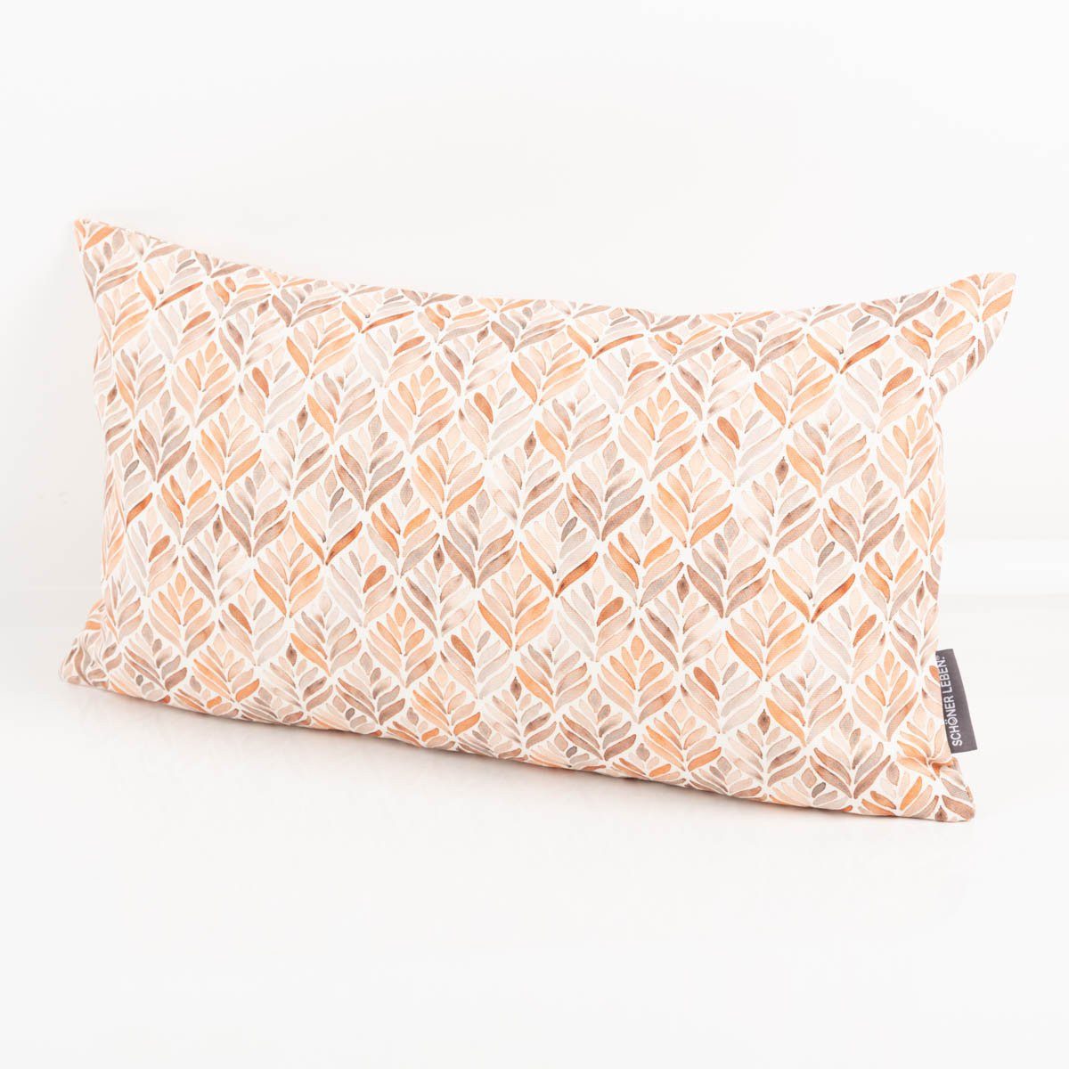 SCHÖNER LEBEN. Dekokissen Kissenhülle Aquarell Ornamenten weiß terracotta von SCHÖNER LEBEN.