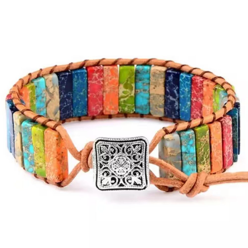 Ware aus aller Welt Armband 7 Hauptchakren Chakra Gleichgewicht Naturstein günstig online kaufen