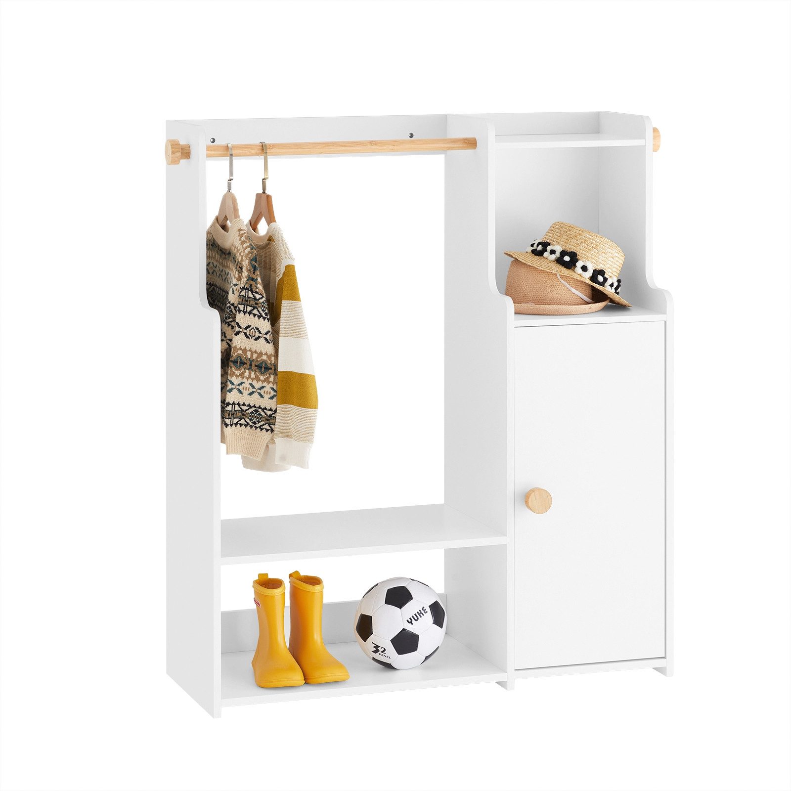 SoBuy Kinderkleiderschrank KMB110 Kindergarderobe Kleiderschrank Kinder günstig online kaufen