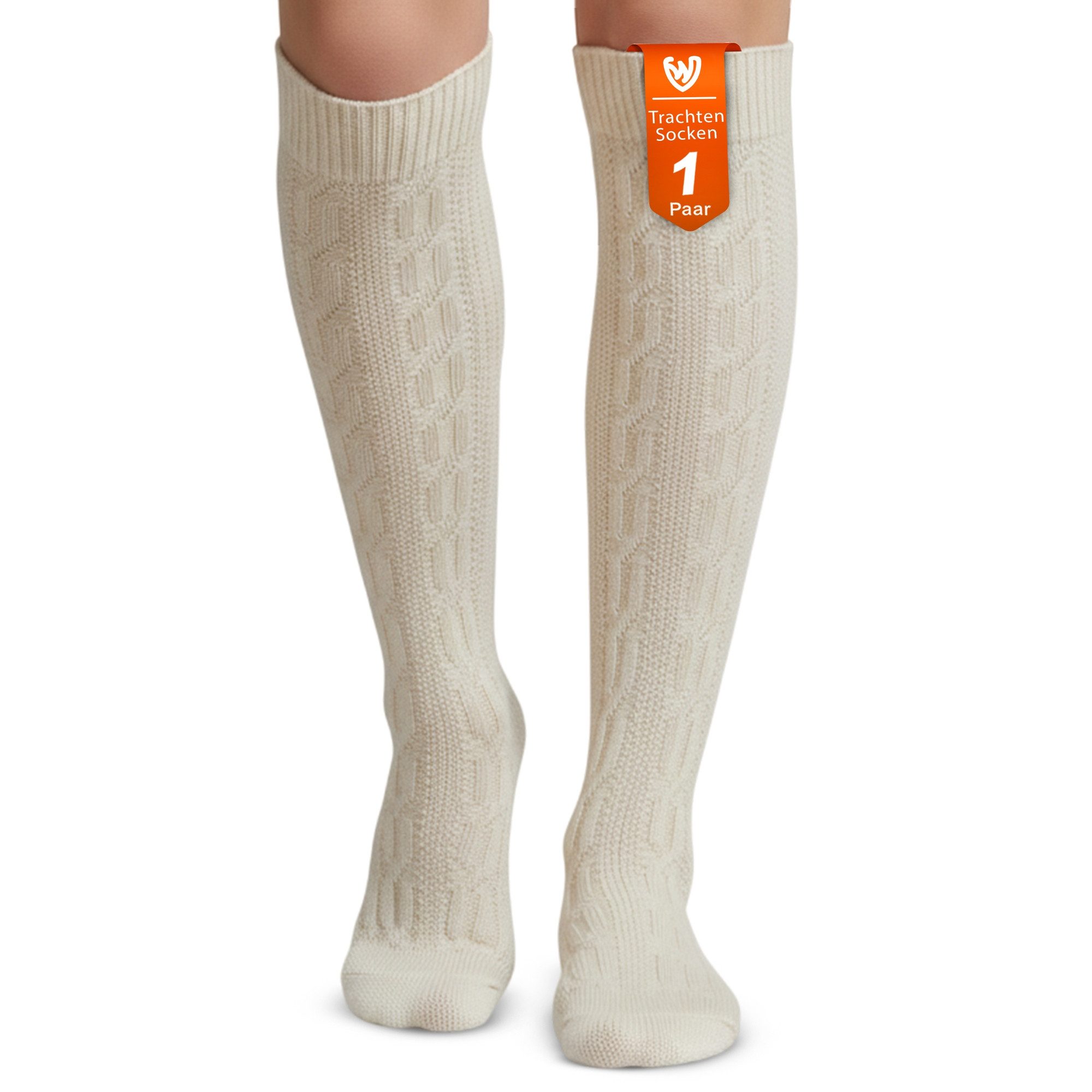 German Wear Trachtensocken GW250- 1xPaar AMZ Lange Trachtensocken Strümpfe Socken 70cm