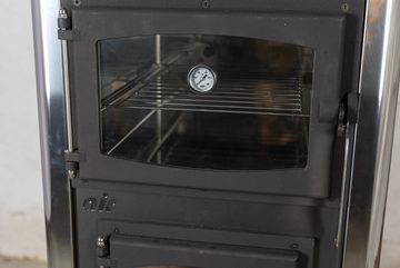 ABC Proizvod Kaminofen Dauerbrand Kamin Ofen Holzofen mit Backfach Backofen, 10,00 kW