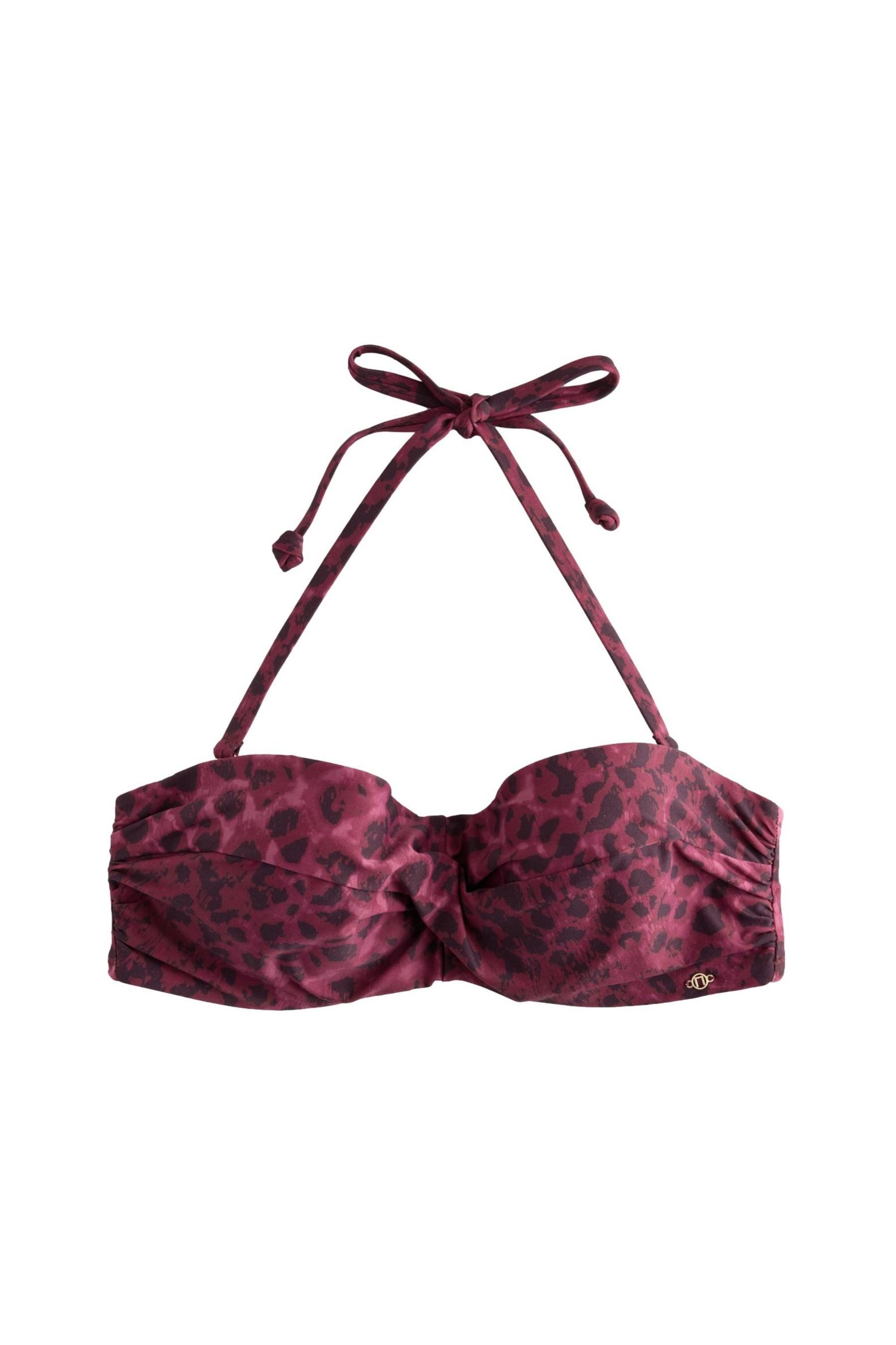 Bügel-Bandeau-Bikini-Top Wattiertes Bandeau-Bikinioberteil mit Bügel