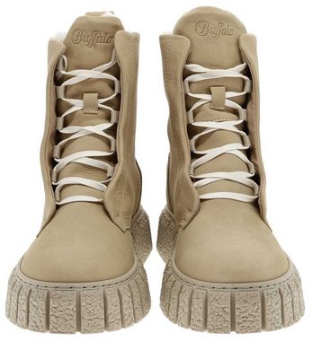 Buffalo RAMPA LACE UP HI Beige Winterstiefel Damen Winterschuhe mit Kunstfell und Memory Foam