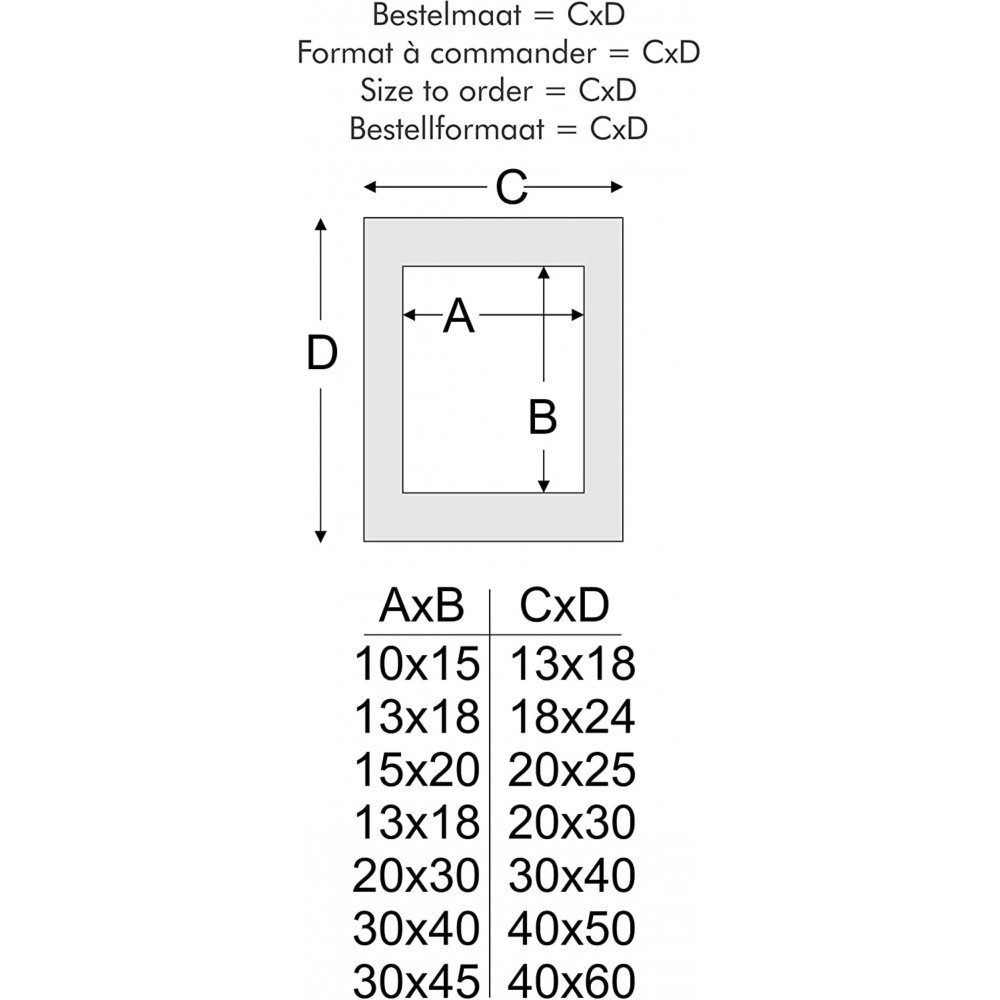 Deknudt Bilderrahmen S66KD1 P1 - Holz-Bilderrahmen mit Passepartout - silber