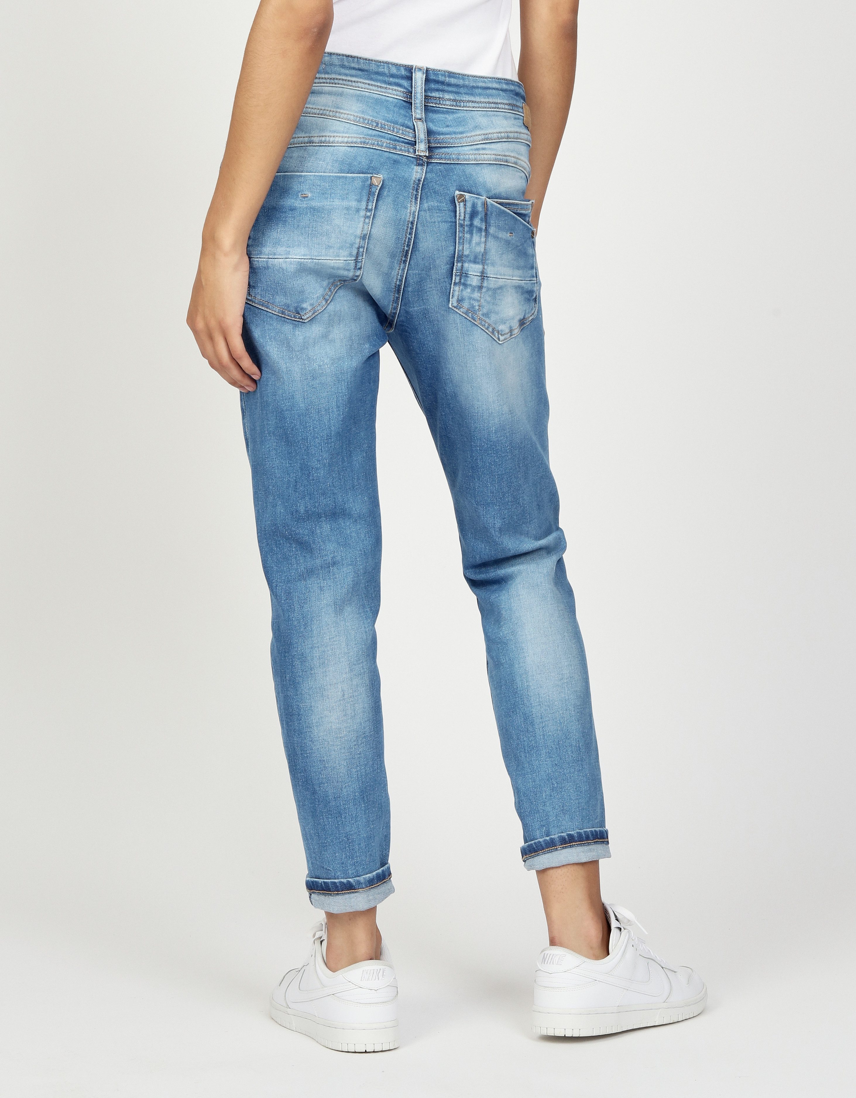 GANG Relax-fit-Jeans 94AMELIE CROPPED aus robustem Gabardine Stretch günstig online kaufen
