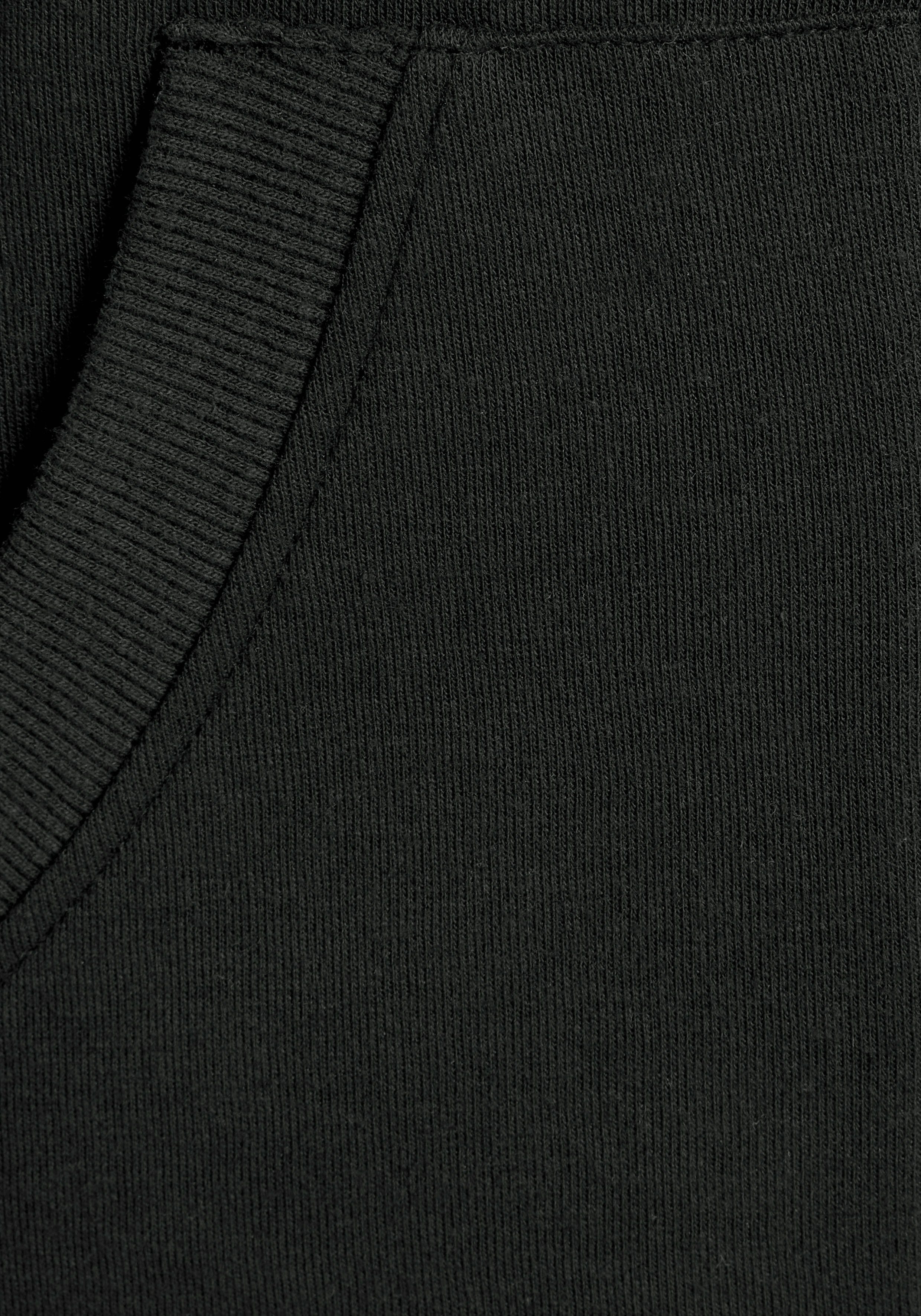 Bench. Loungewear Kapuzensweatjacke mit Logo und Kängurutasche, Loungewear