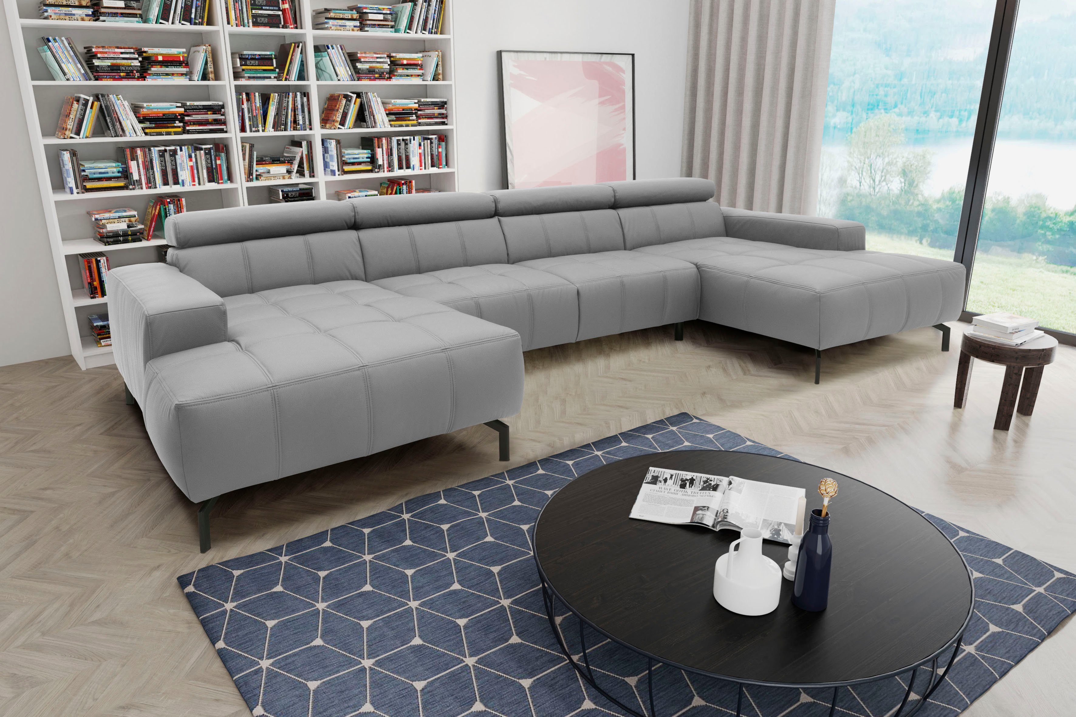 DOMO collection Wohnlandschaft "Cunelli tolle Sitznähte als Designelement, günstig online kaufen