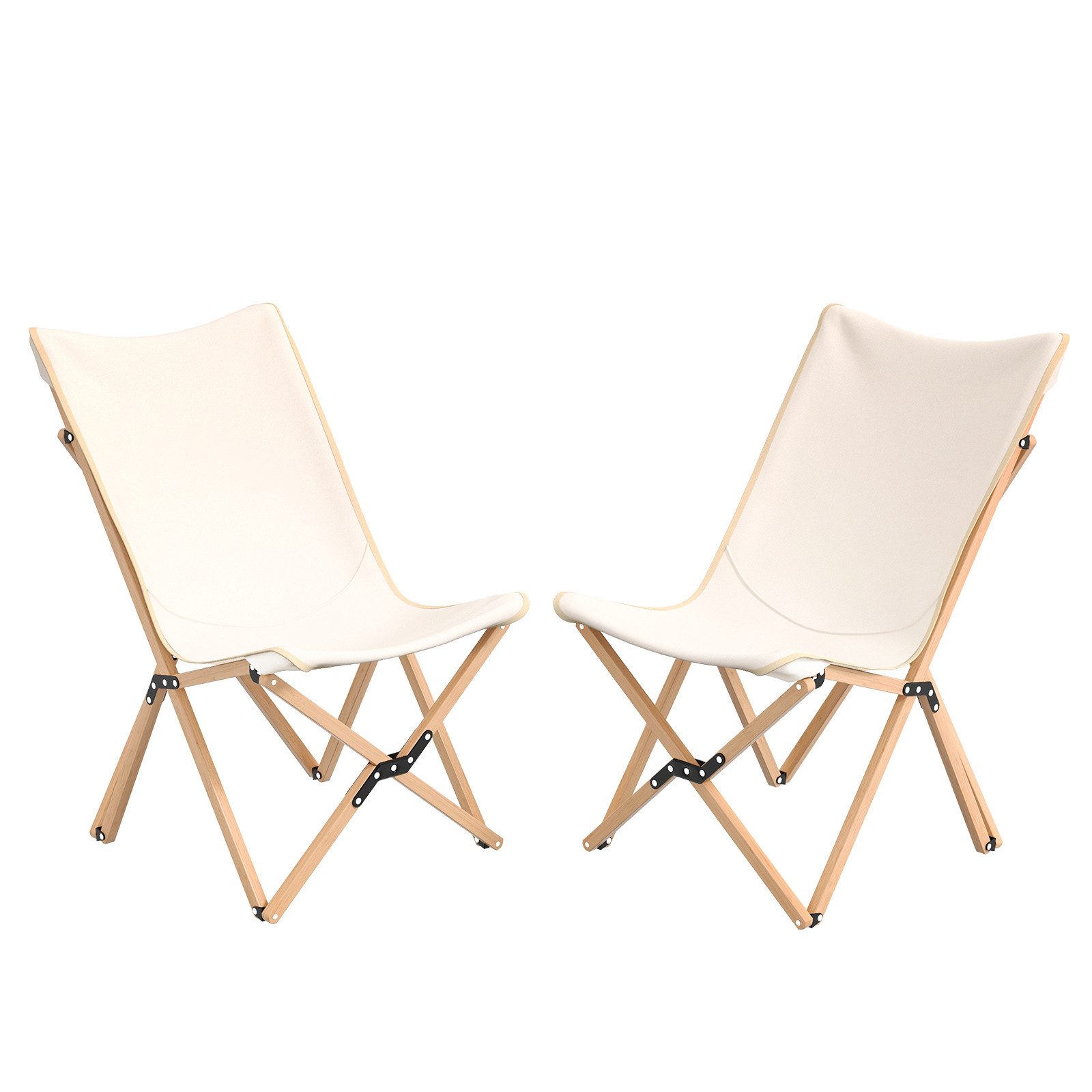 COSTWAY Klappstuhl 2er Set Gartenstuhl (2 günstig online kaufen