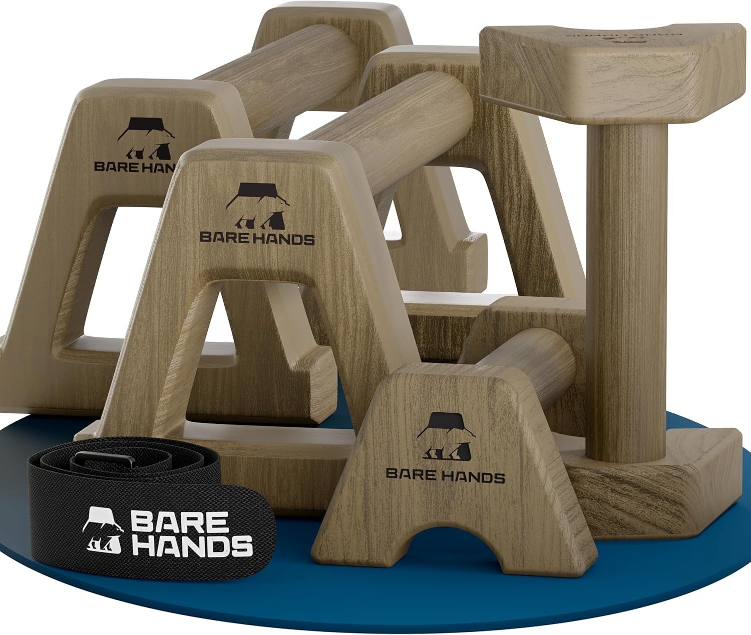 Bare Hands Liegestützgriffe Liegestützgriffe – 2x gelenksschonende & rutschfeste Liegestützgriffe