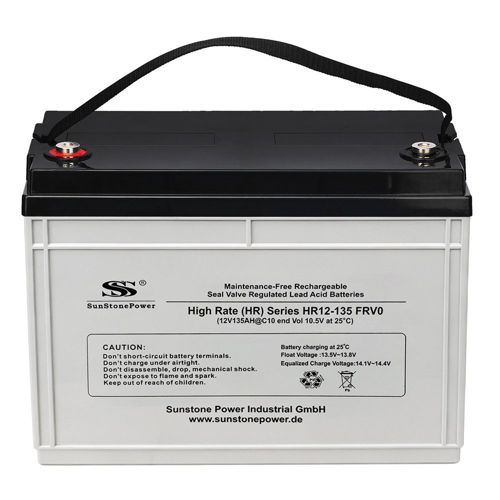Sunstone Power 12V 146Ah High-Rate AGM Batterie FRV0, für USV Notstrom Rechenzentren Bleiakkus, Flammhemmendes Gehäuse, hohe Sicherheit, lange Lebensdauer
