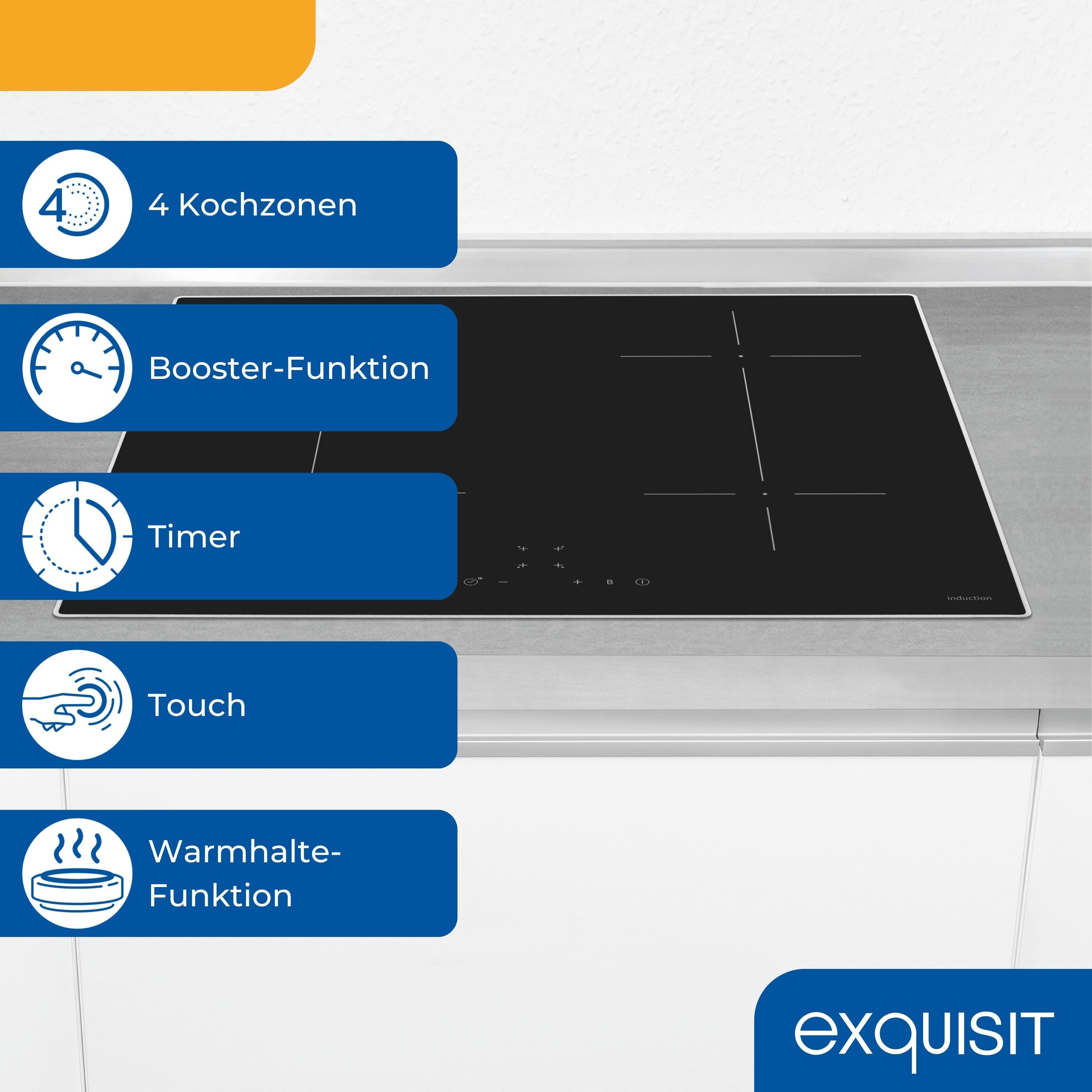 exquisit Induktions-Kochfeld EKI600-SF-B-R-380