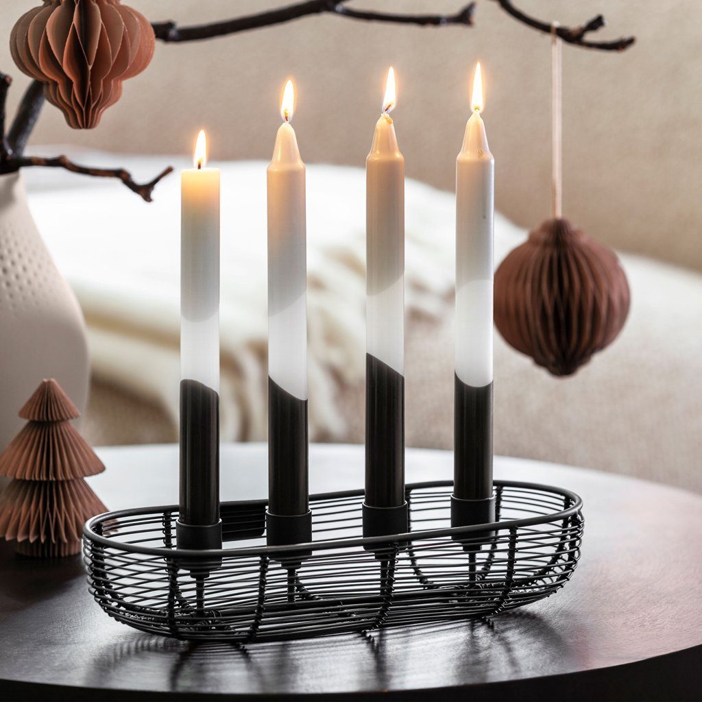 Villeroy & Boch Kerzenständer Black XMAS Adventskranz, 29x12x6cm, Schwarz ( günstig online kaufen