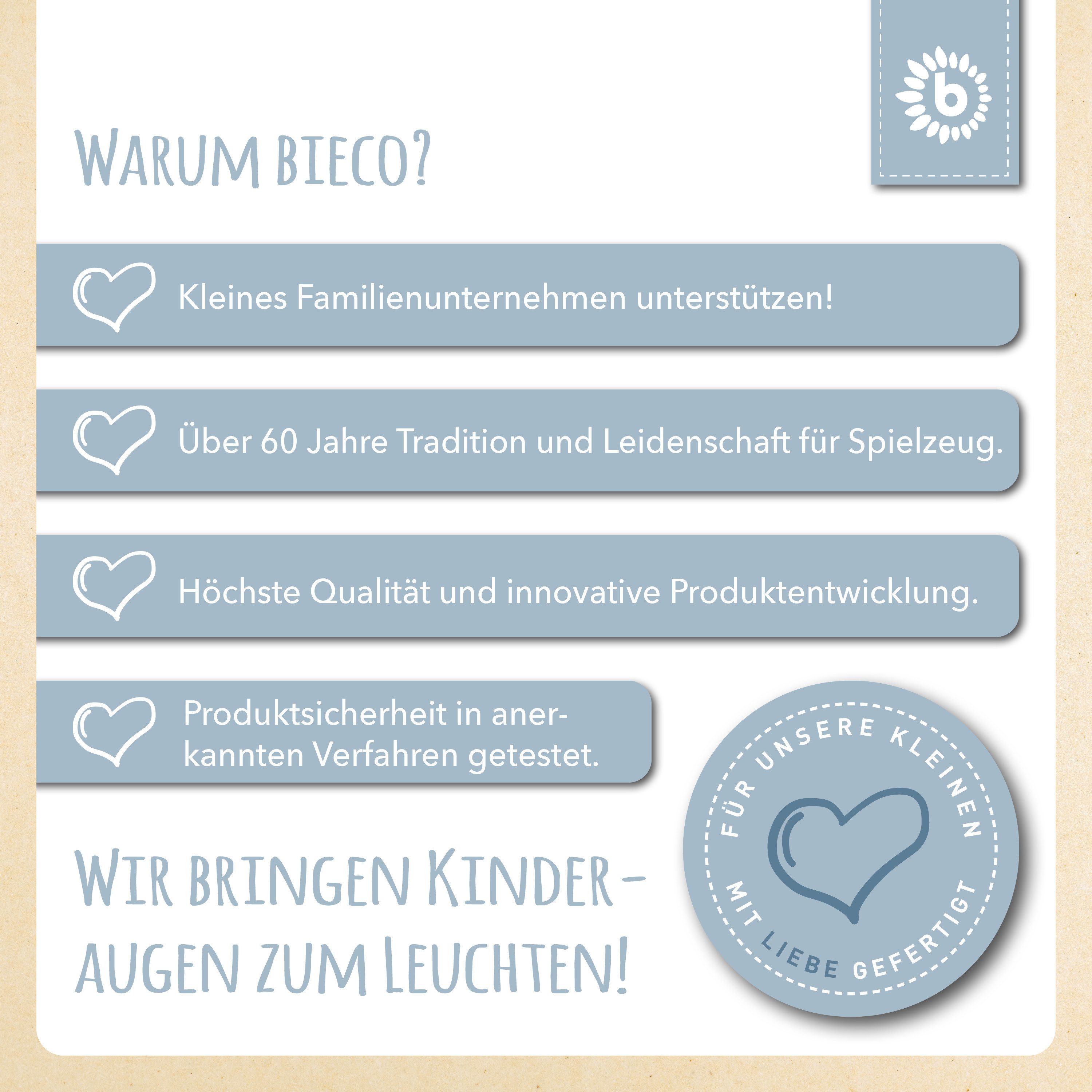 BIECO Schaukeltier Schaukelpferd Elefant aus Plüsch & Holz – Wippe ab 9 Monaten