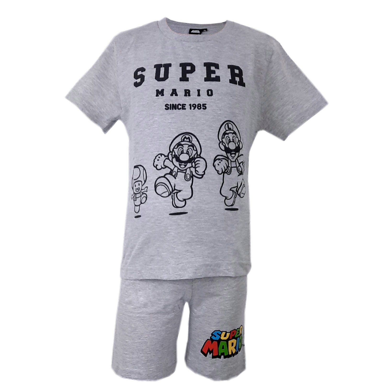 Super Mario Pyjama Baumwolle 104,116, (2 Mario Pyjama Gr. 2 Super Kinder Stück) tlg.