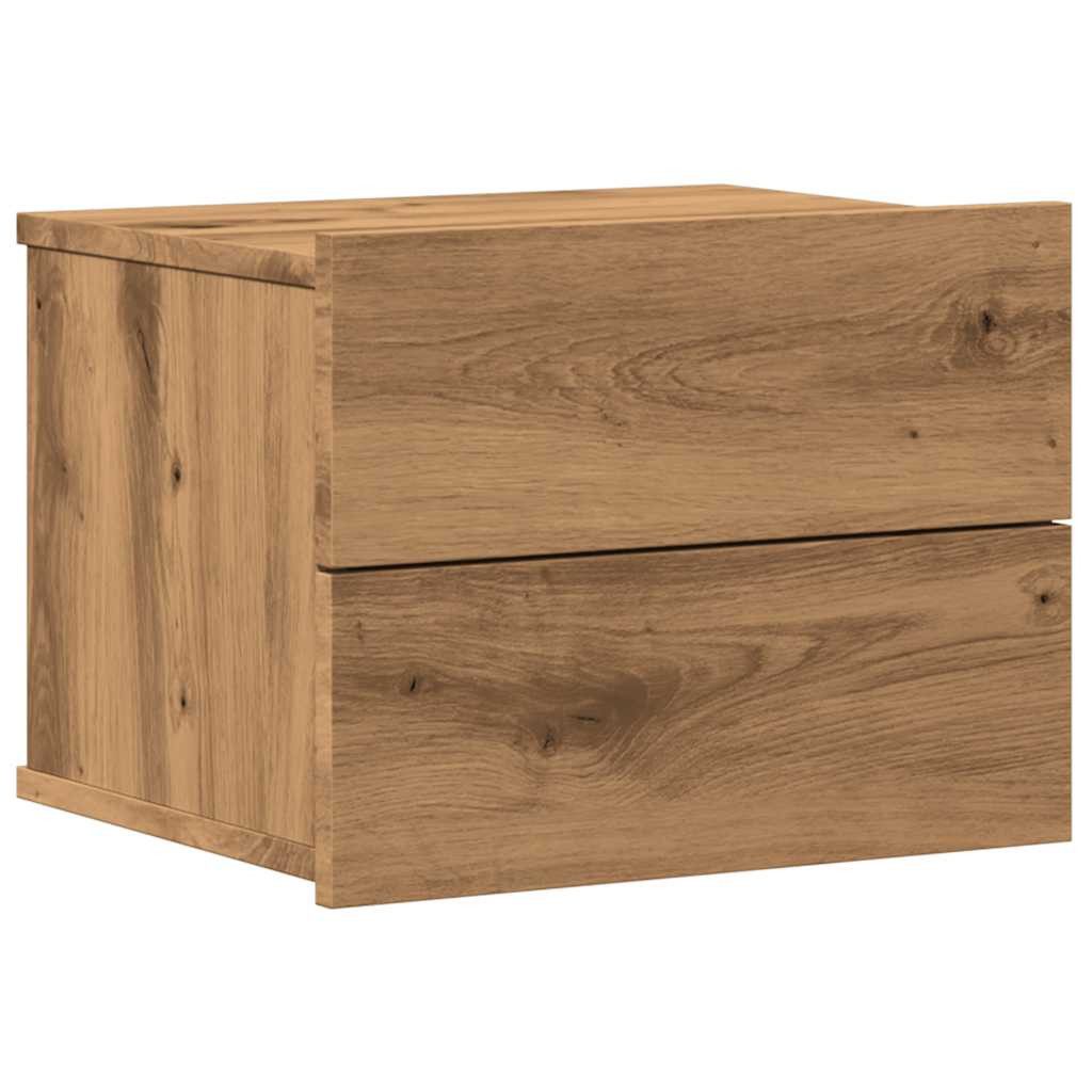 vidaXL Nachttisch, Wand-Nachttisch Artisan-Eiche 40x32x30 cm günstig online kaufen