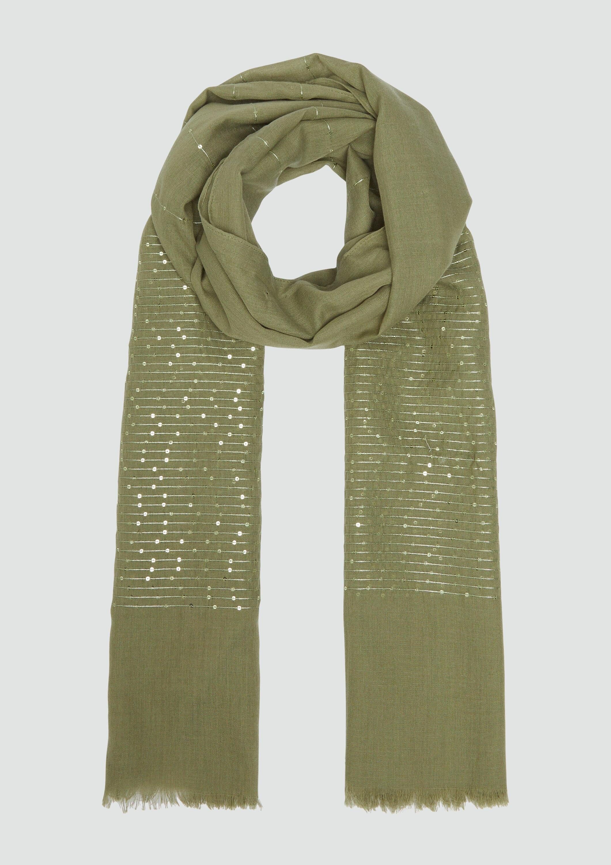 s.Oliver Schal Tuch, Festiver Schal mit Pailletten günstig online kaufen