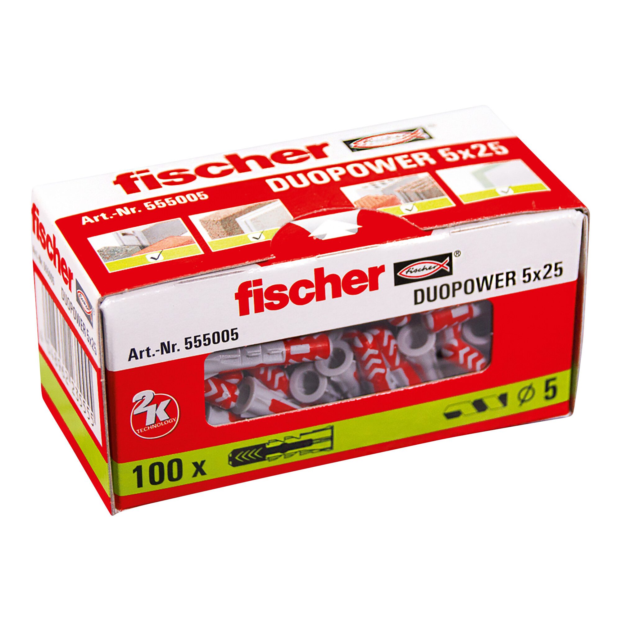 fischer Spreizdübel fischer DuoPower 5x25 100 Stk