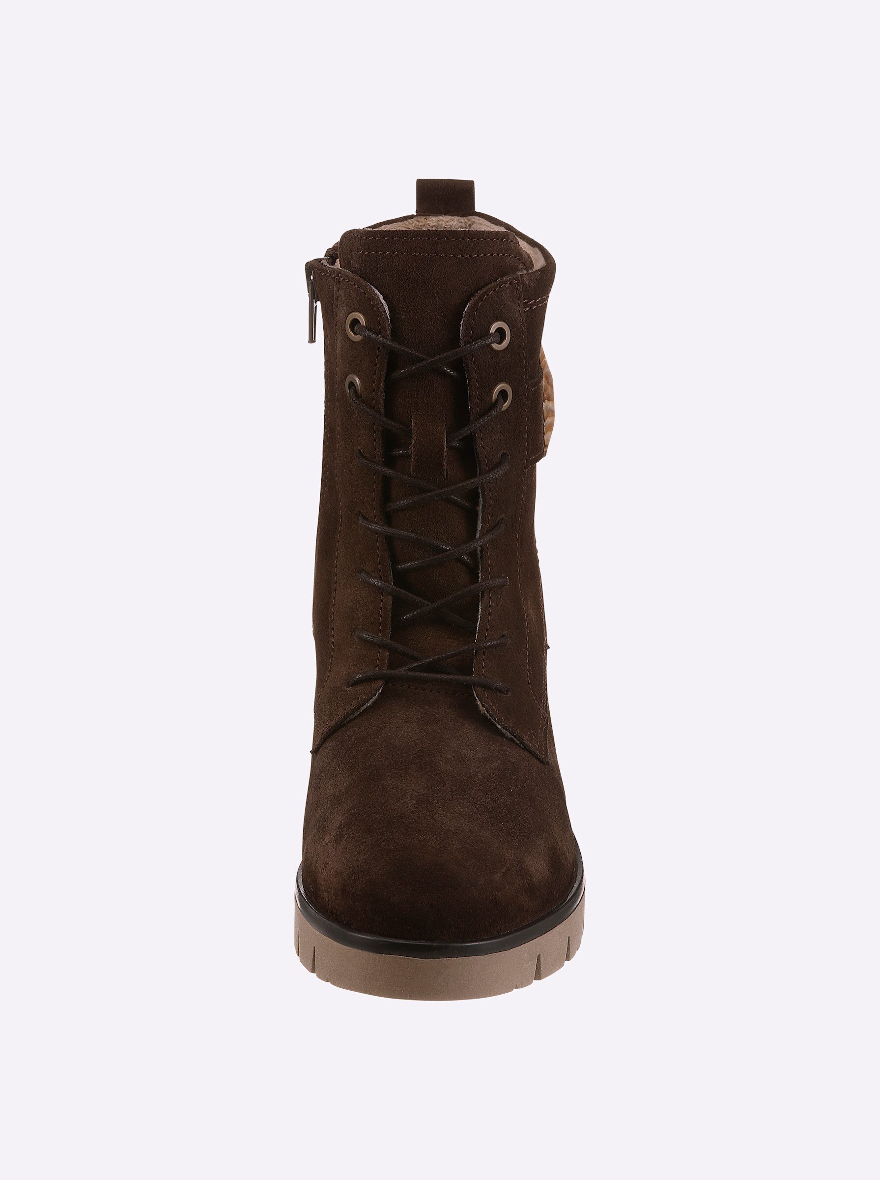 heine Schnürstiefelette Stiefelette Wechselfußbett, Federleicht