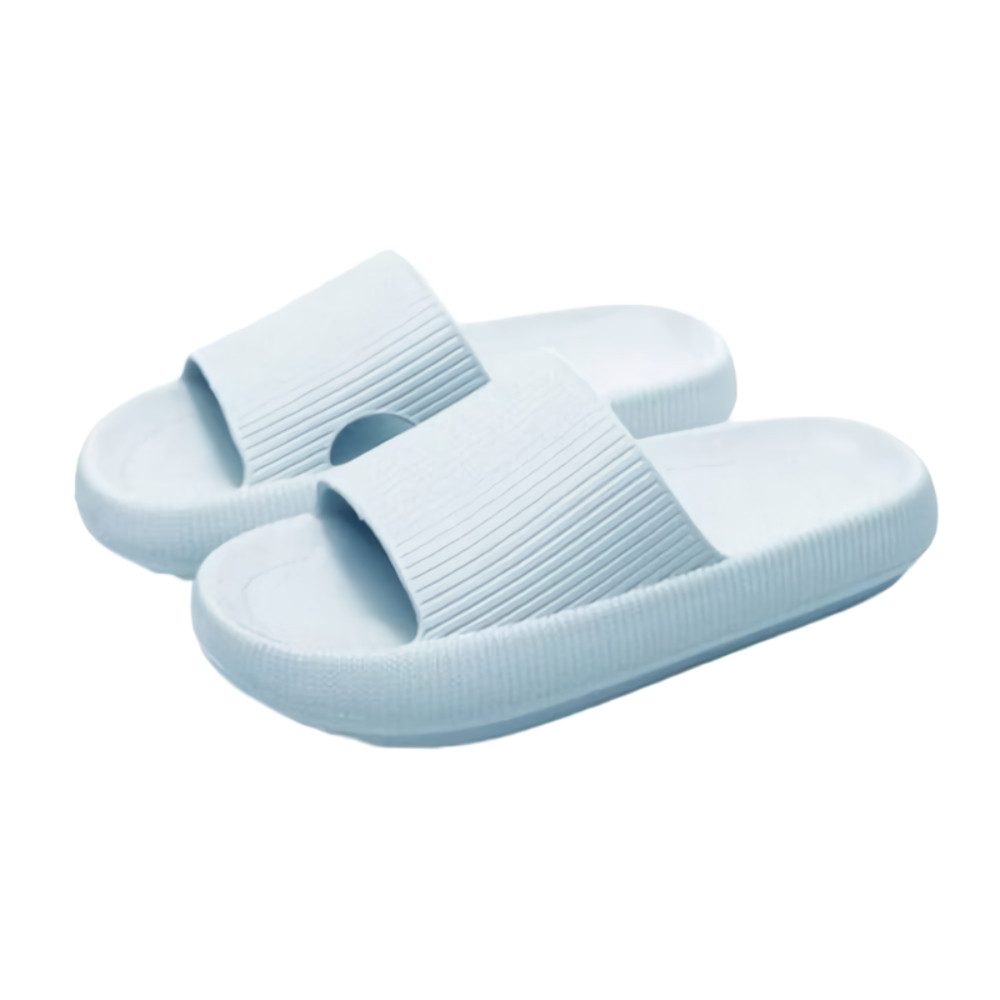 Blusmart Damen Herren Badeschuhe Badepantolette (EVA Rutschfest Мулы, Dicke Sohle bequeme) für Badezimmer, Schlafzimmer, Wohnzimmer, Strand, Freizeit