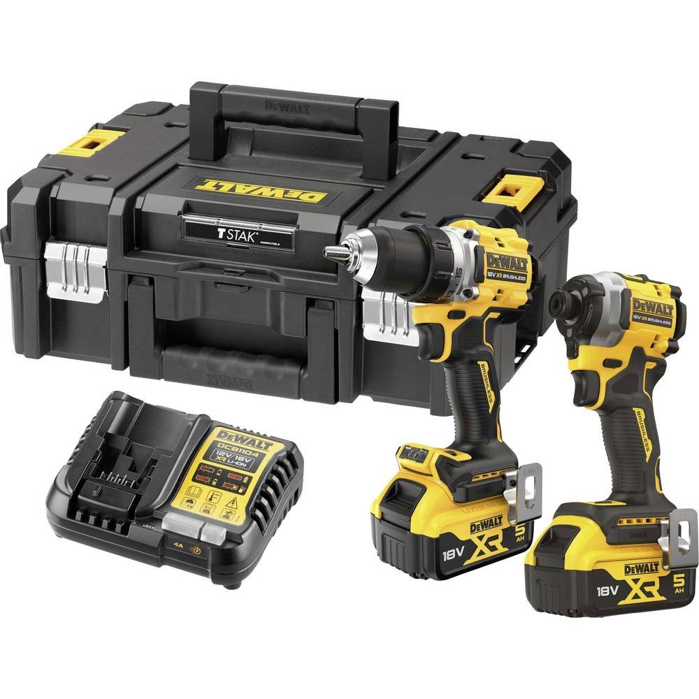 DeWalt Werkzeugset DCK2051P2T-QW Werkzeugset inkl. 2. Akku + Akku-Kit DCB1104M2-QW gratis