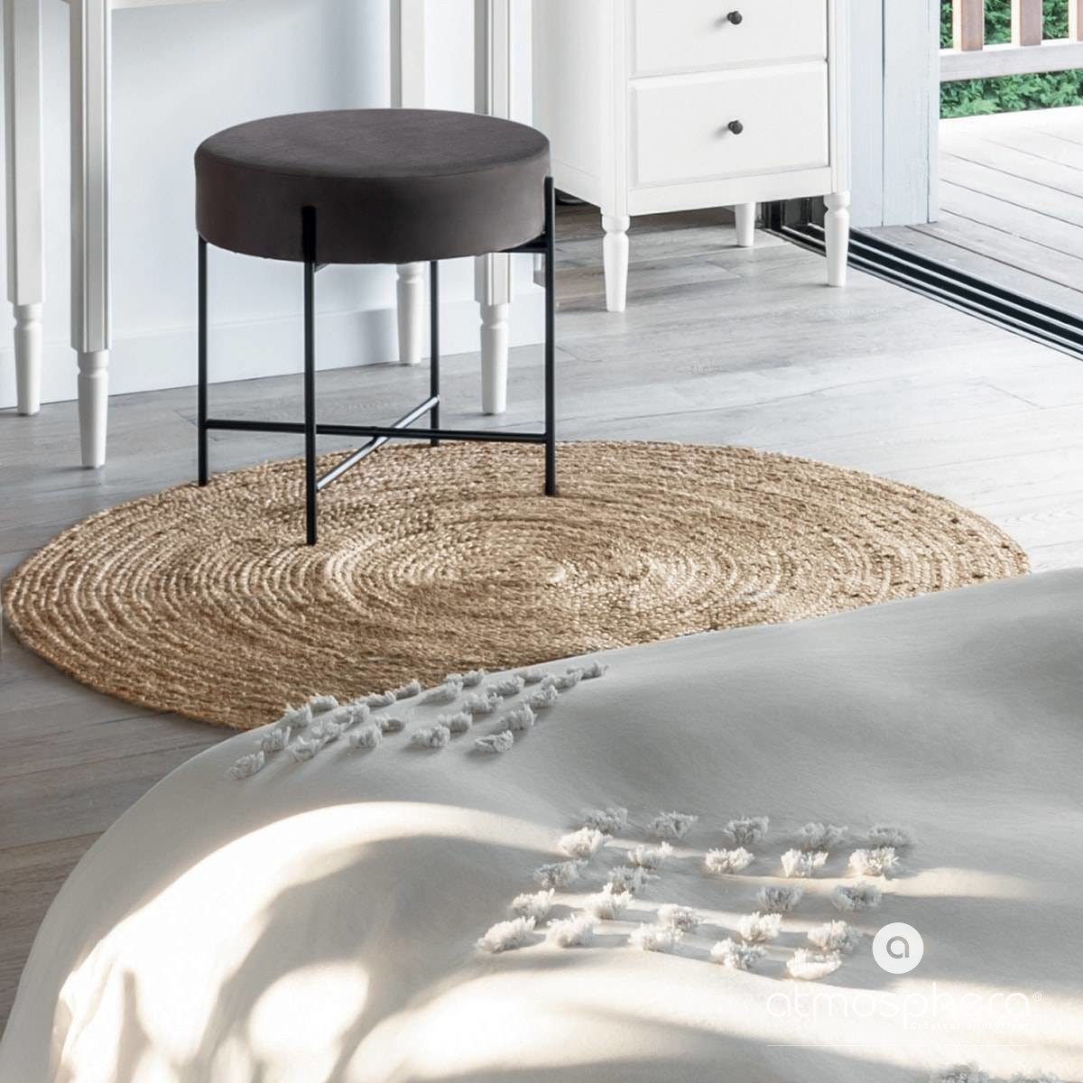 Atmosphera Créateur d'intérieur Teppich Runder Teppich, Dekoteppich, Jute, Ø 120 cm, rund