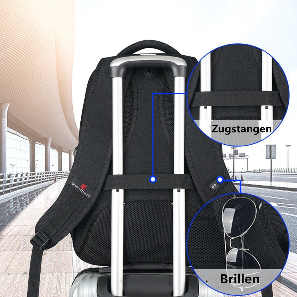 XDeer Businesstasche Groß Laptoprucksack Herren Damen mit USB-Ladeanschluss,18/20 Zoll, -wasserfester Backpack Notebook Rucksack Anti Diebstahl Schulrucksack