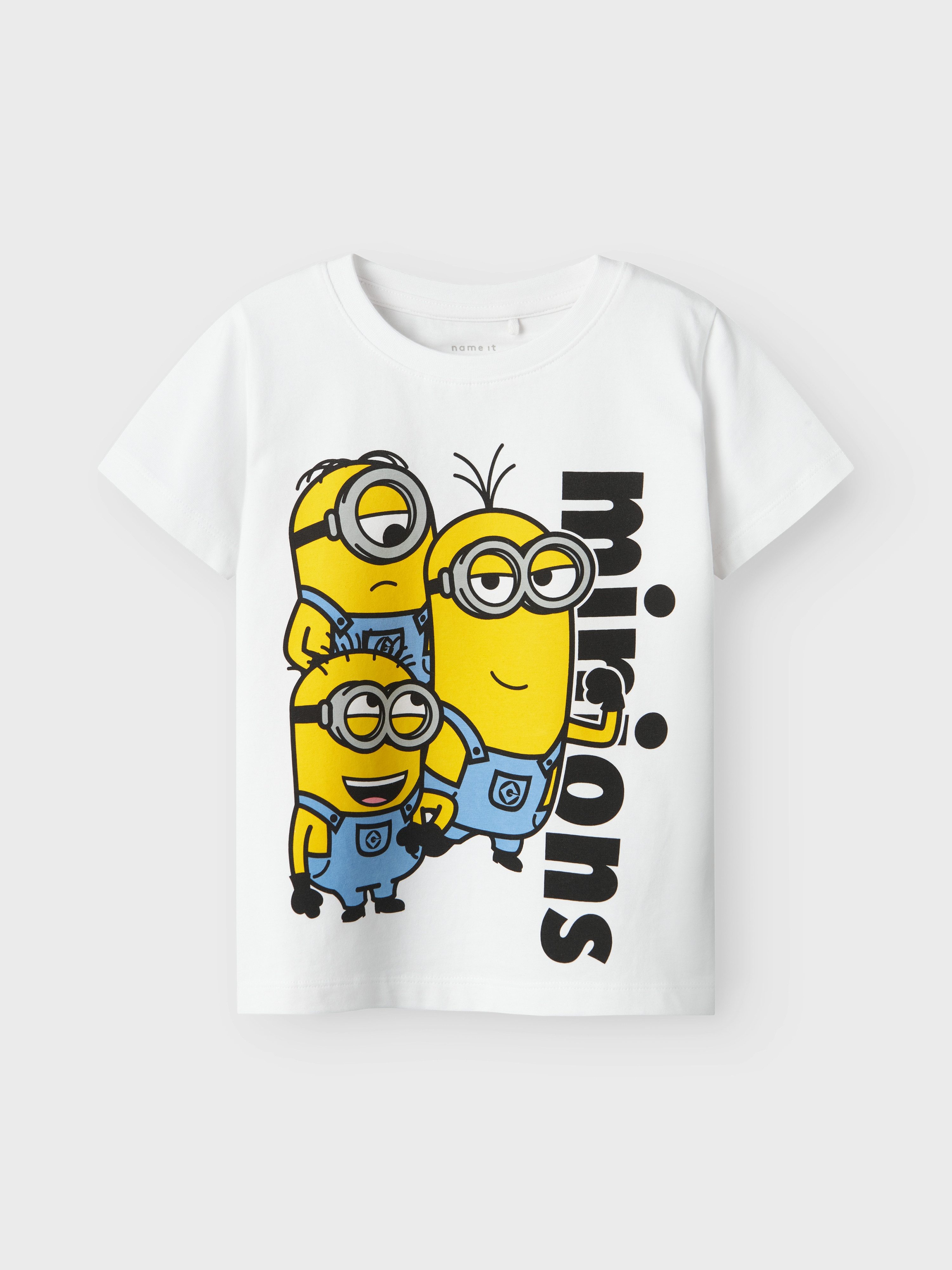 Name It T-Shirt Mädchen mit Minions Print Bright White 110 mit lizensiertem Print – Bild 4 von 4