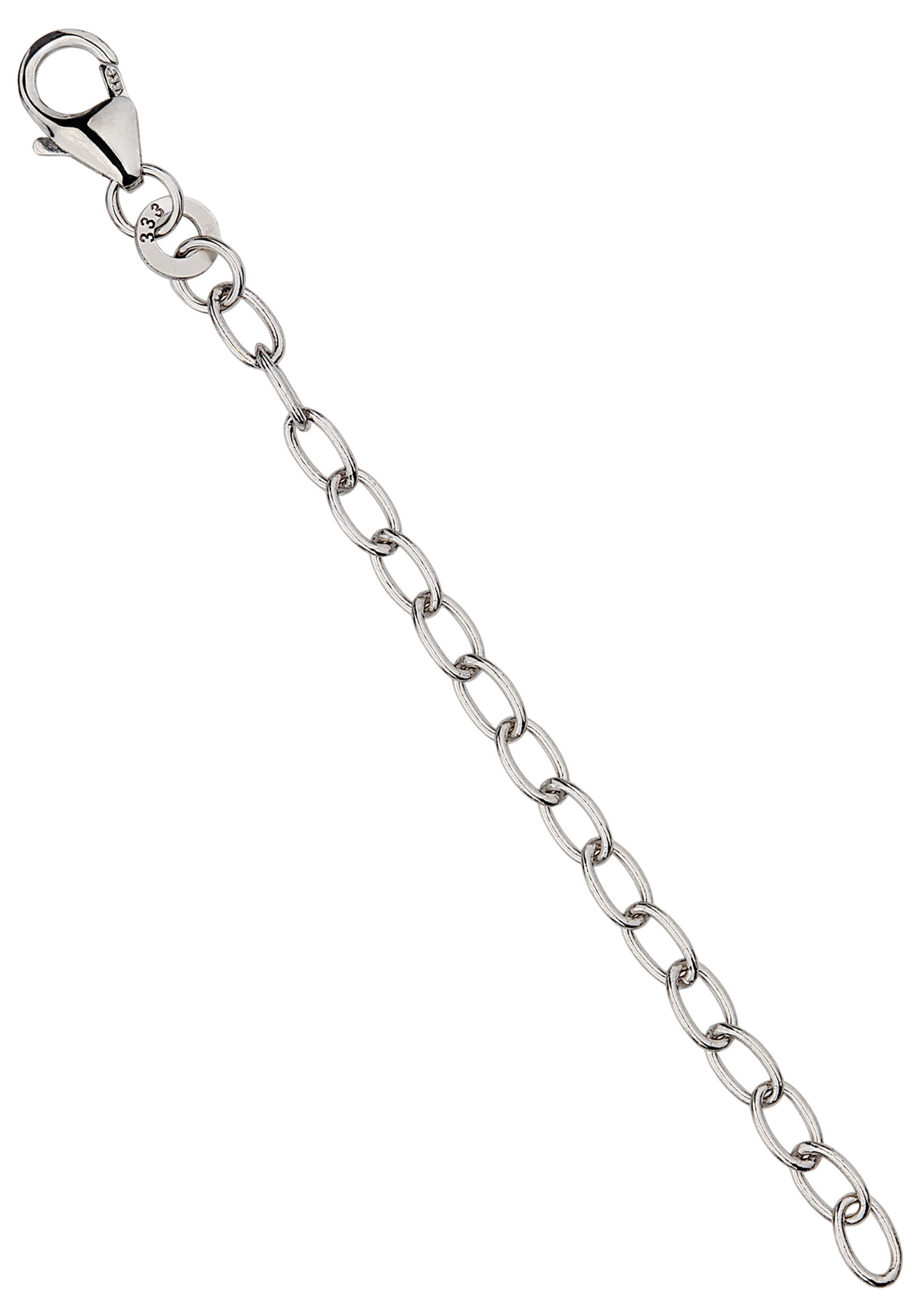 JOBO Gliederkette Verlängerungskette 7 cm, 8 Karat 333 Weißgold