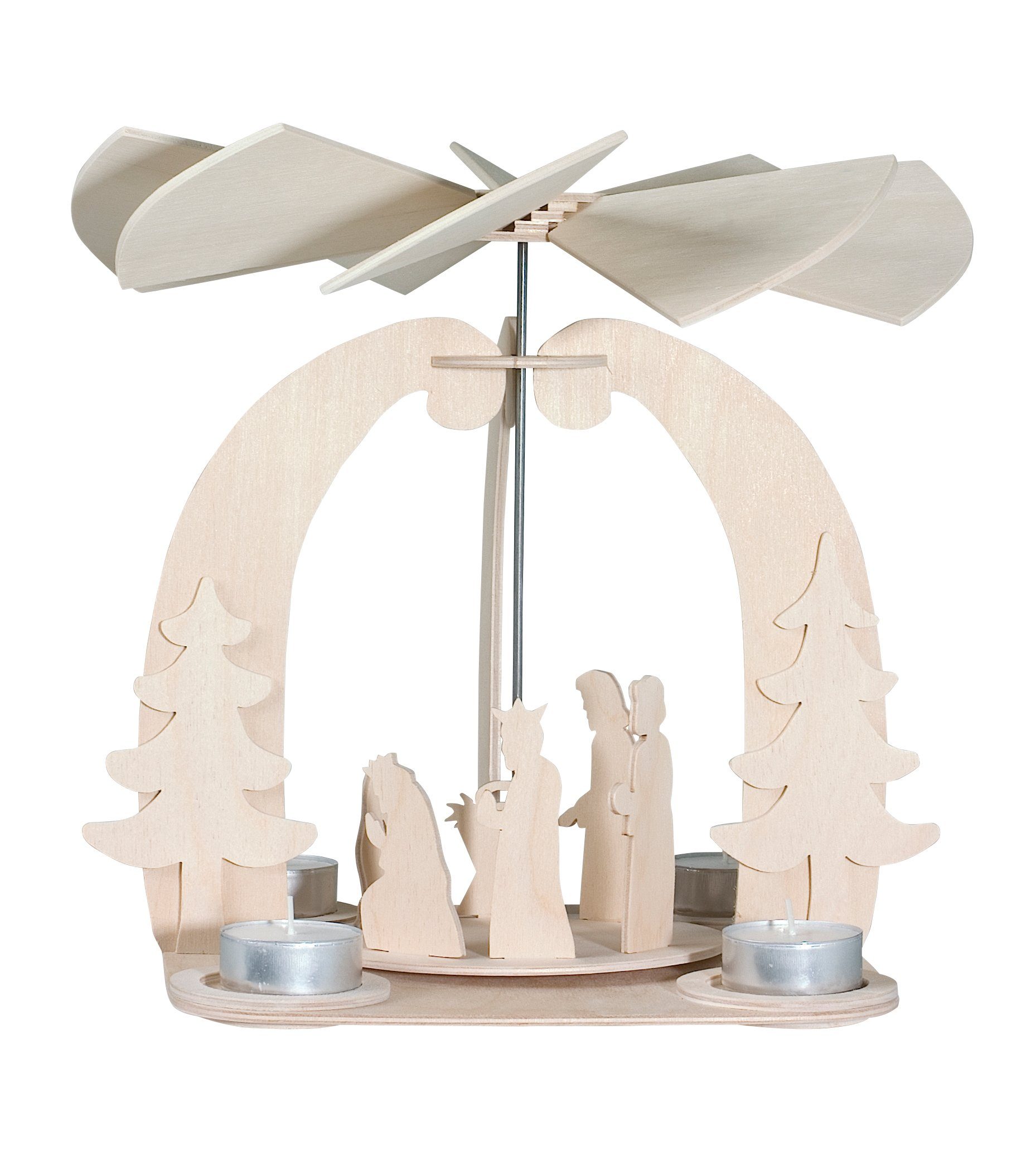 Pebaro 3D-Puzzle Holzbausatz Weihnachtspyramide, 846, 41 Puzzleteile günstig online kaufen