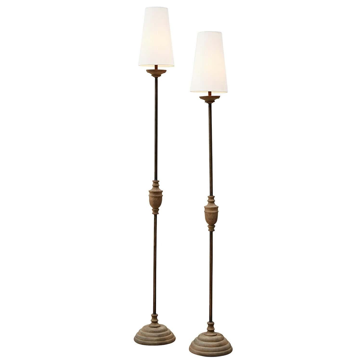 Mirabeau Stehlampe Stehlampe 2er Set Abigail beige/braun