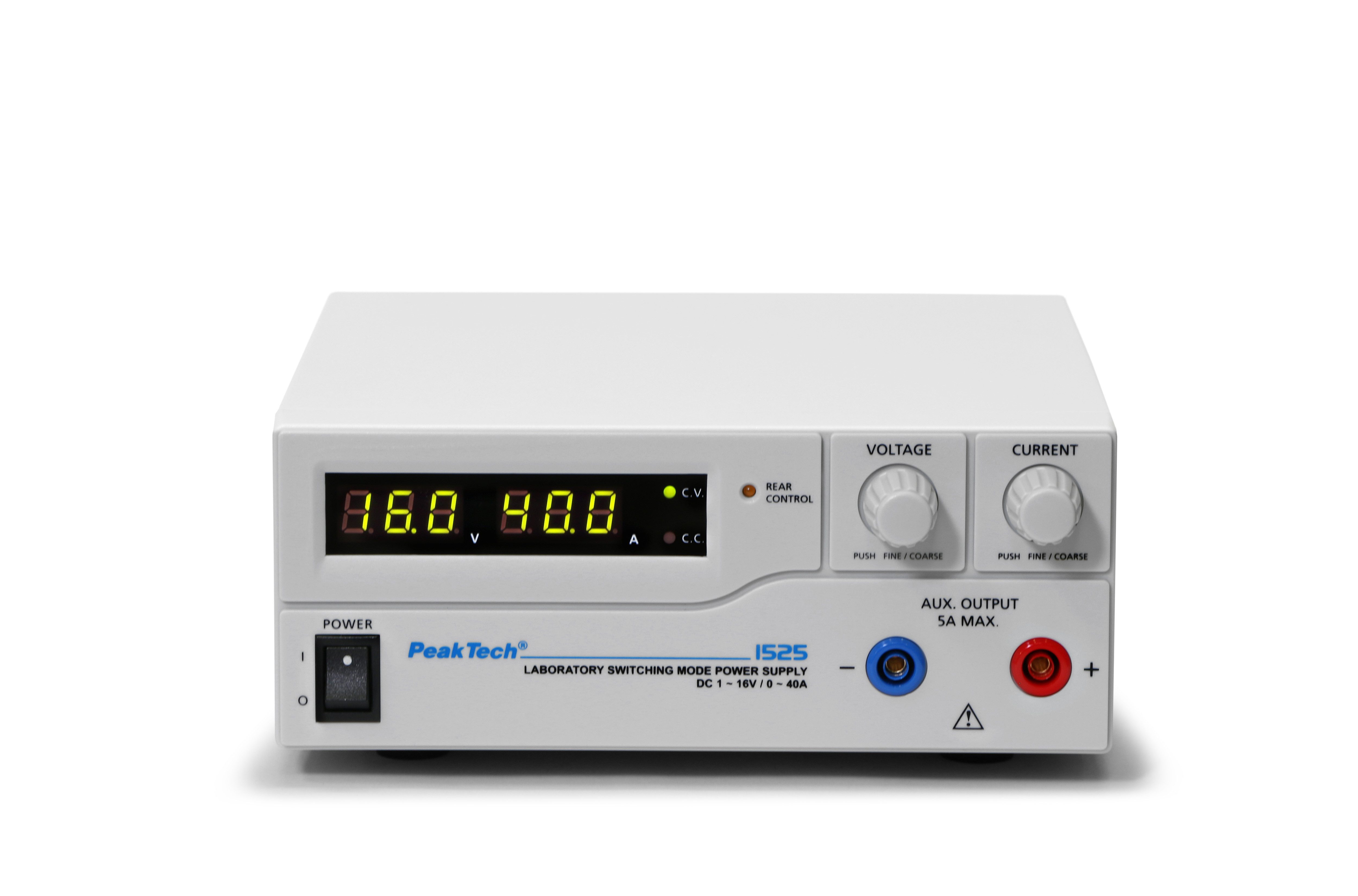 PeakTech Labornetzteil 1-16V / 0-40A DC – Labornetzgerät Labor-Netzteil