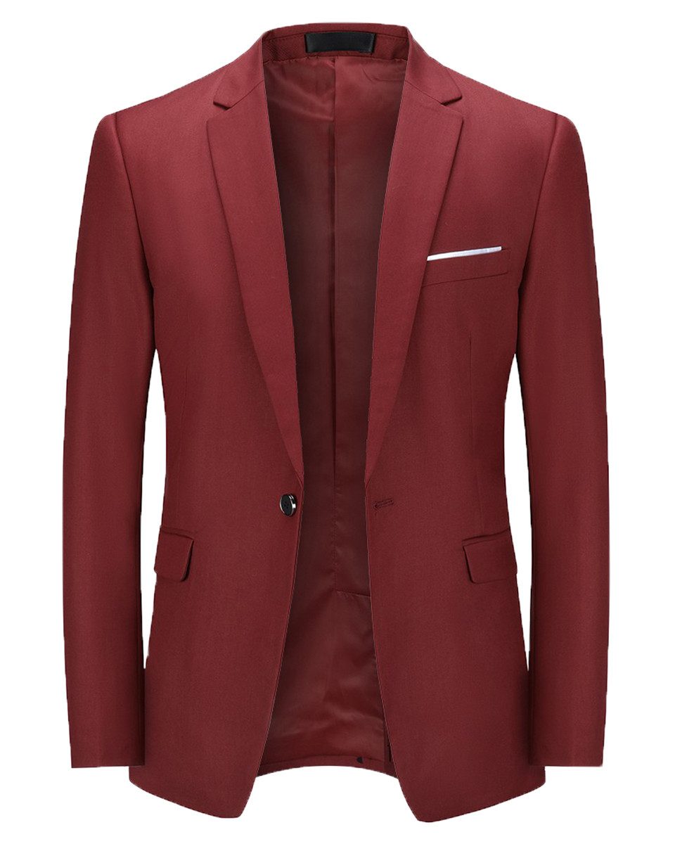 Allthemen Anzug (3 tlg) Herren Slim Fit Anzug Elegantes Anzugset für Business