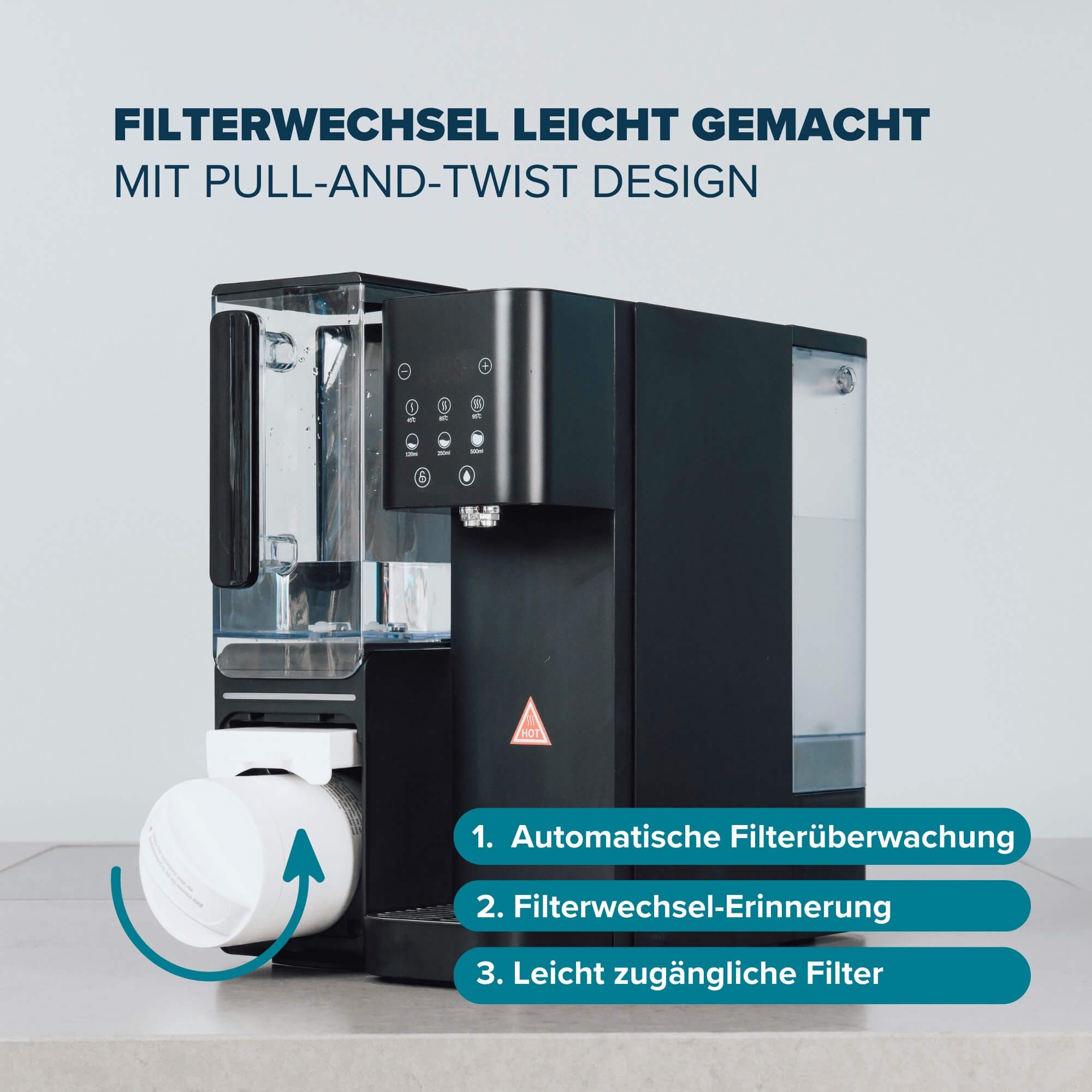 Health Rise Ersatzfilter Health Rise Pure Water Pro – SC Filter, Filterwechselzyklus 3 Monate