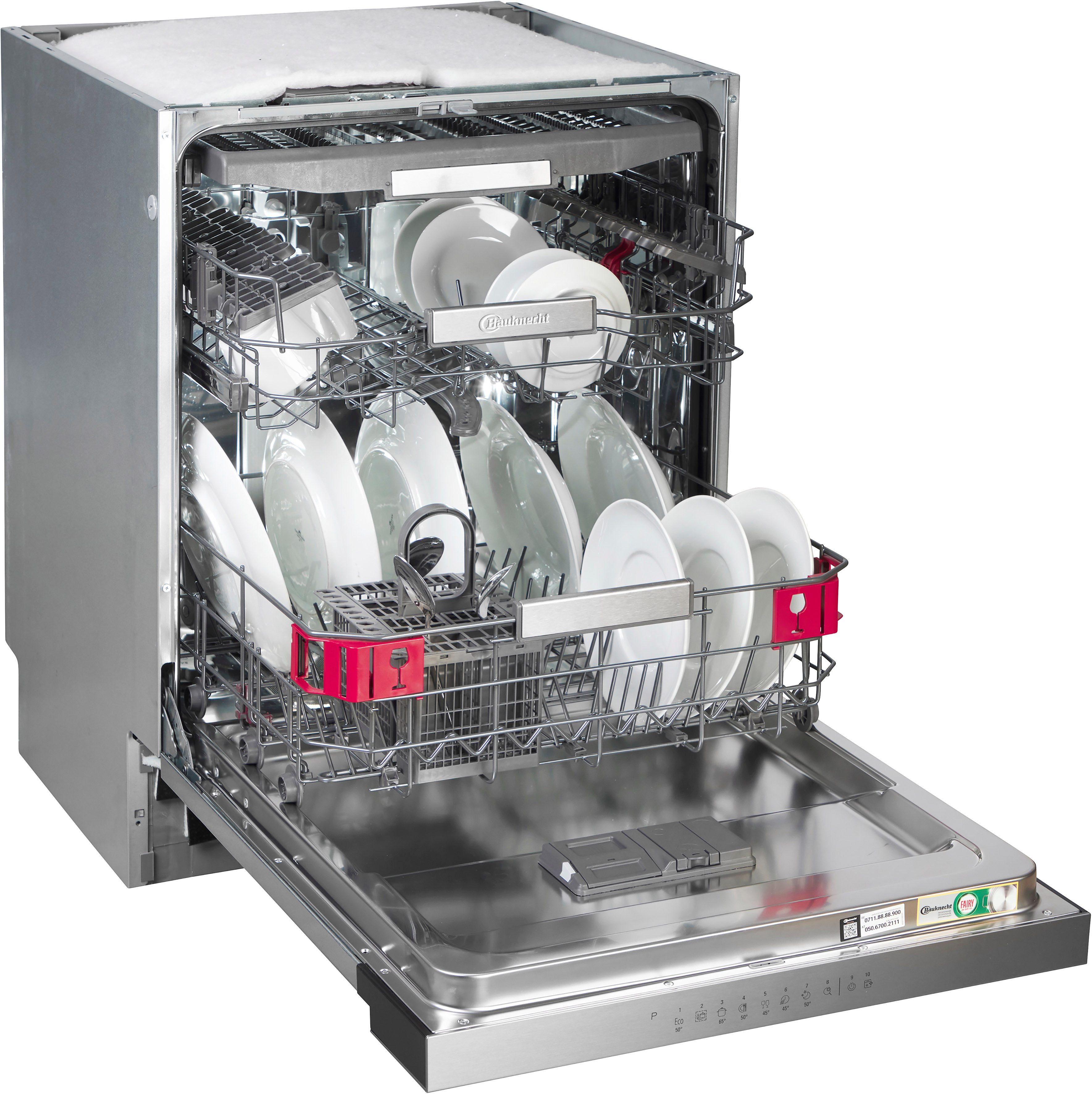 BAUKNECHT teilintegrierbarer Geschirrspüler OBBC Ecosilent 9760, 9,5 l, 14 Maßgedecke, Doppelter Komfort – mit Besteckschublade und zusätzlichem Besteckkorb – Bild 4 von 5