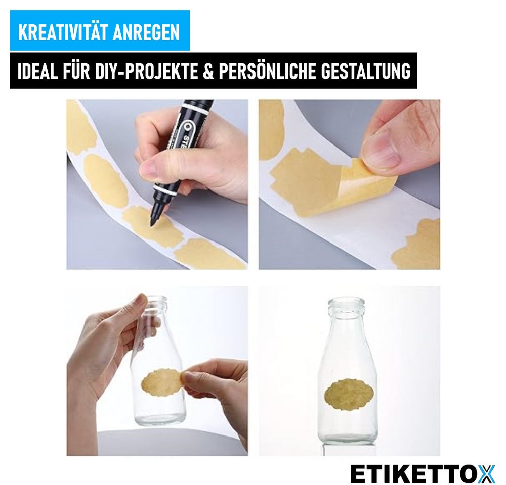 Thumbnail - MAVURA Etikettenrolle ETIKETTOX Etikettenrolle 5 Meter Aufkleber Küche Lagerung Haushalt, Geschenke Kraftpapier