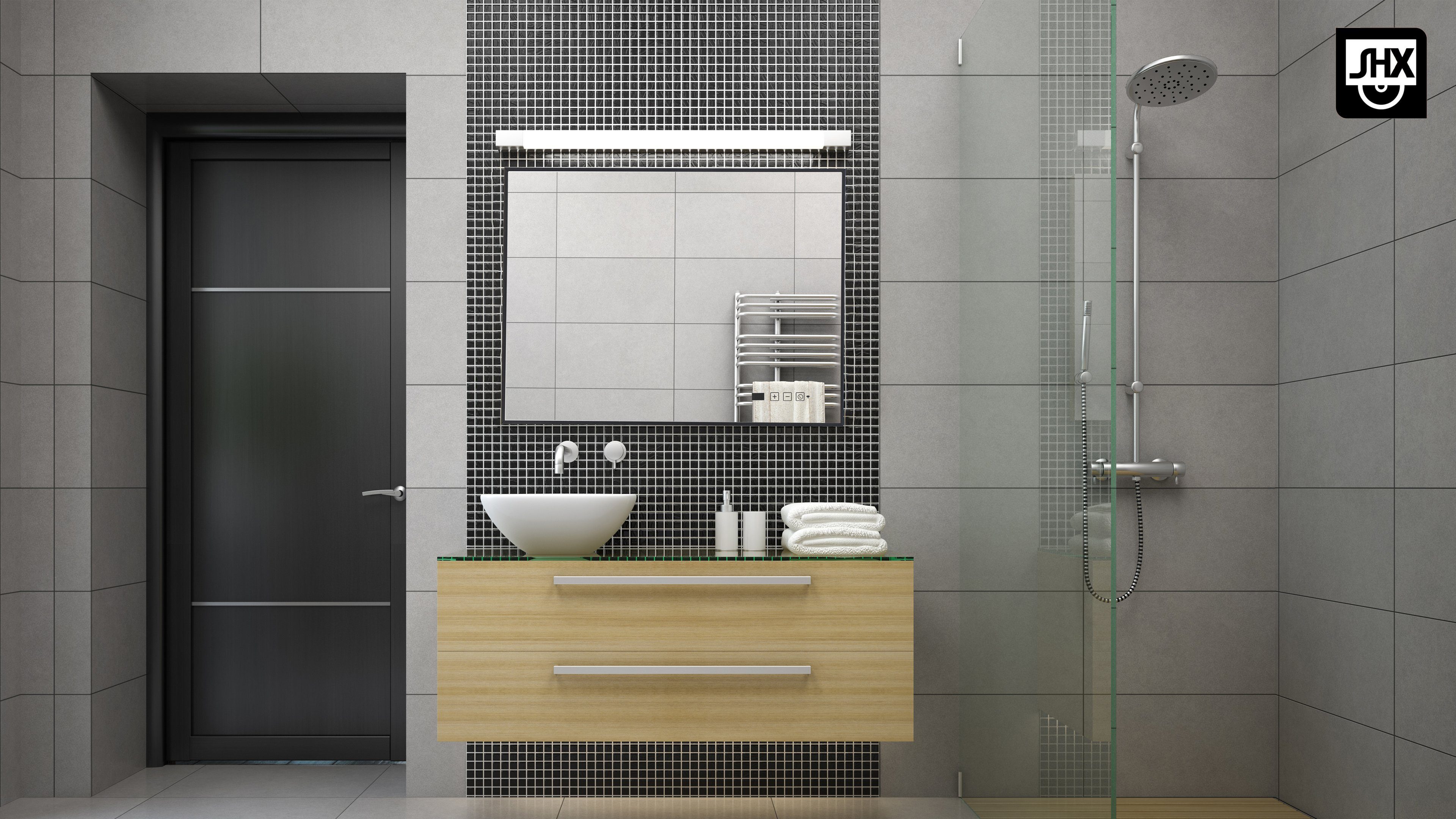 SHX Badspiegel, Infrarot-Spiegelheizung, Hochwertiger Sicherheitsglas SHXCM600Wifi, aus Überhitzungsschutz, Spiegel