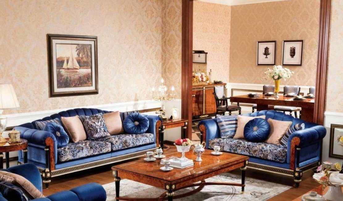 JVmoebel Sofa, Klassische Sofagarnitur 3+2 Barock Rokoko E69 Set Antik Stil Sofa | Alle Sofas