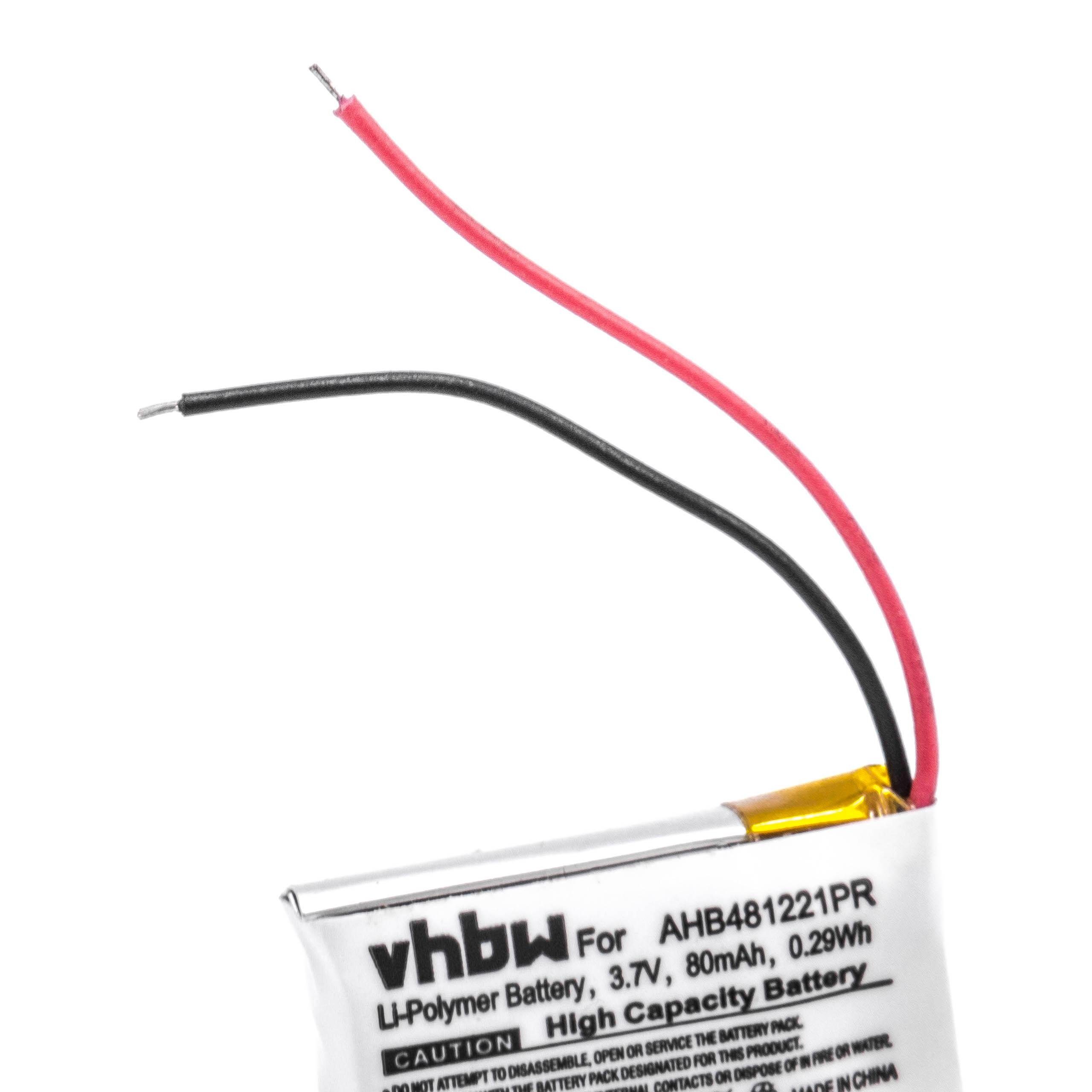 vhbw kompatibel mit 80 V) Li-Polymer (3,7 2, Headset Bose Bluetooth mAh BT1R, Akku Series BT1L BT2R, BT2L
