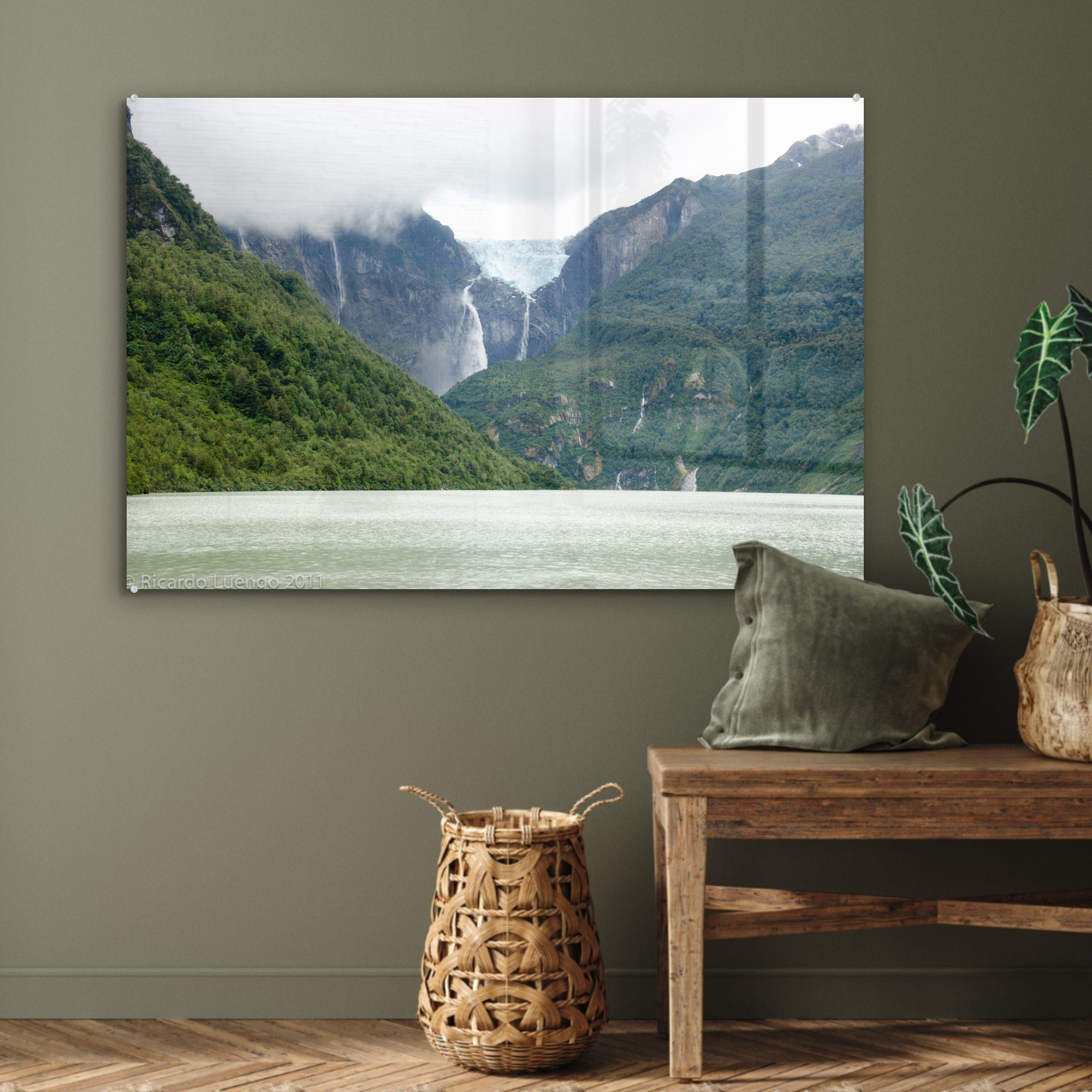 MuchoWow Acrylglasbild Landschaft im in (1 Acrylglasbilder St), Schlafzimmer Wohnzimmer & Queulat-Nationalpark Chile