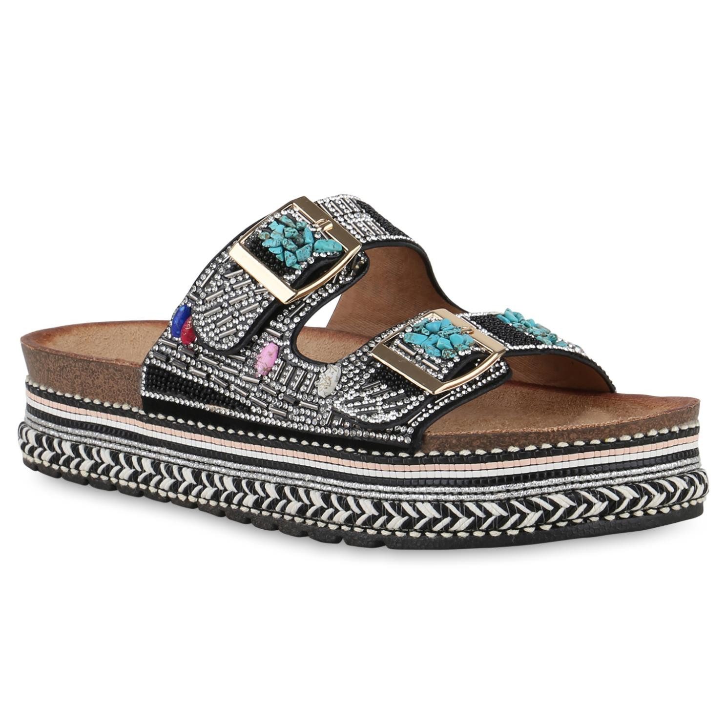 VAN HILL 841100 Sandalette Damen Pantoletten günstig online kaufen