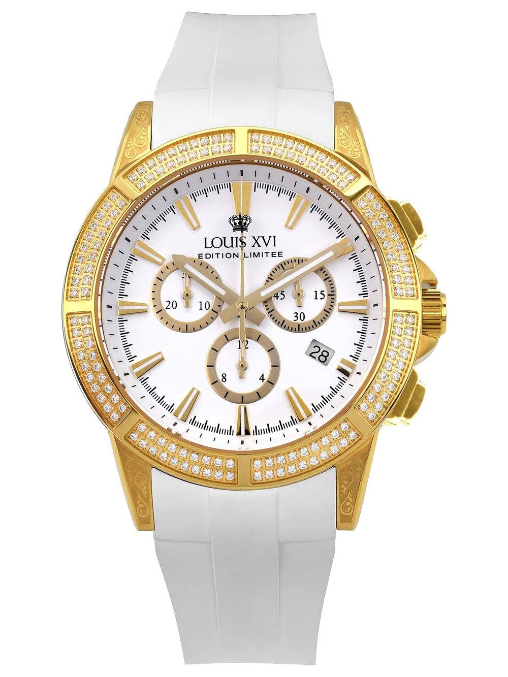 LOUIS XVI Quarzuhr Louis XVI LXVI1136 Herrenuhr Majesté Iced Out Royale 43mm 5ATM Louis XVI LXVI1136 Herrenuhr Majesté Iced Out Royale 43mm 5ATM