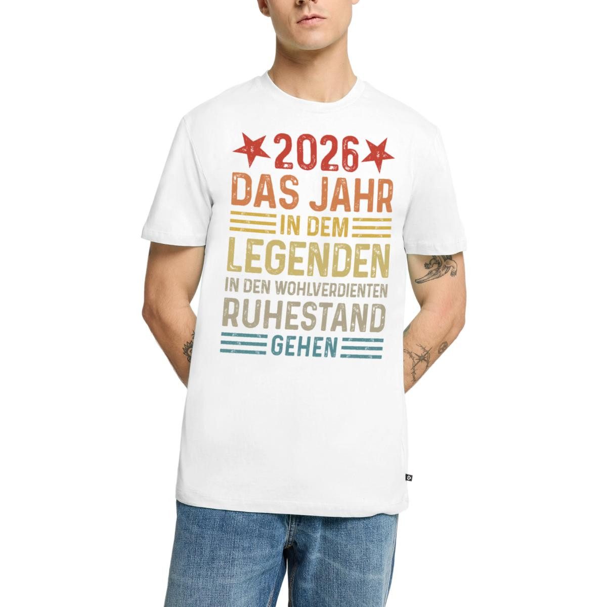 T-Shirt 2026 Legende Ruhestand Rentner Pensionär Geschenk Männer Premium T-Shi