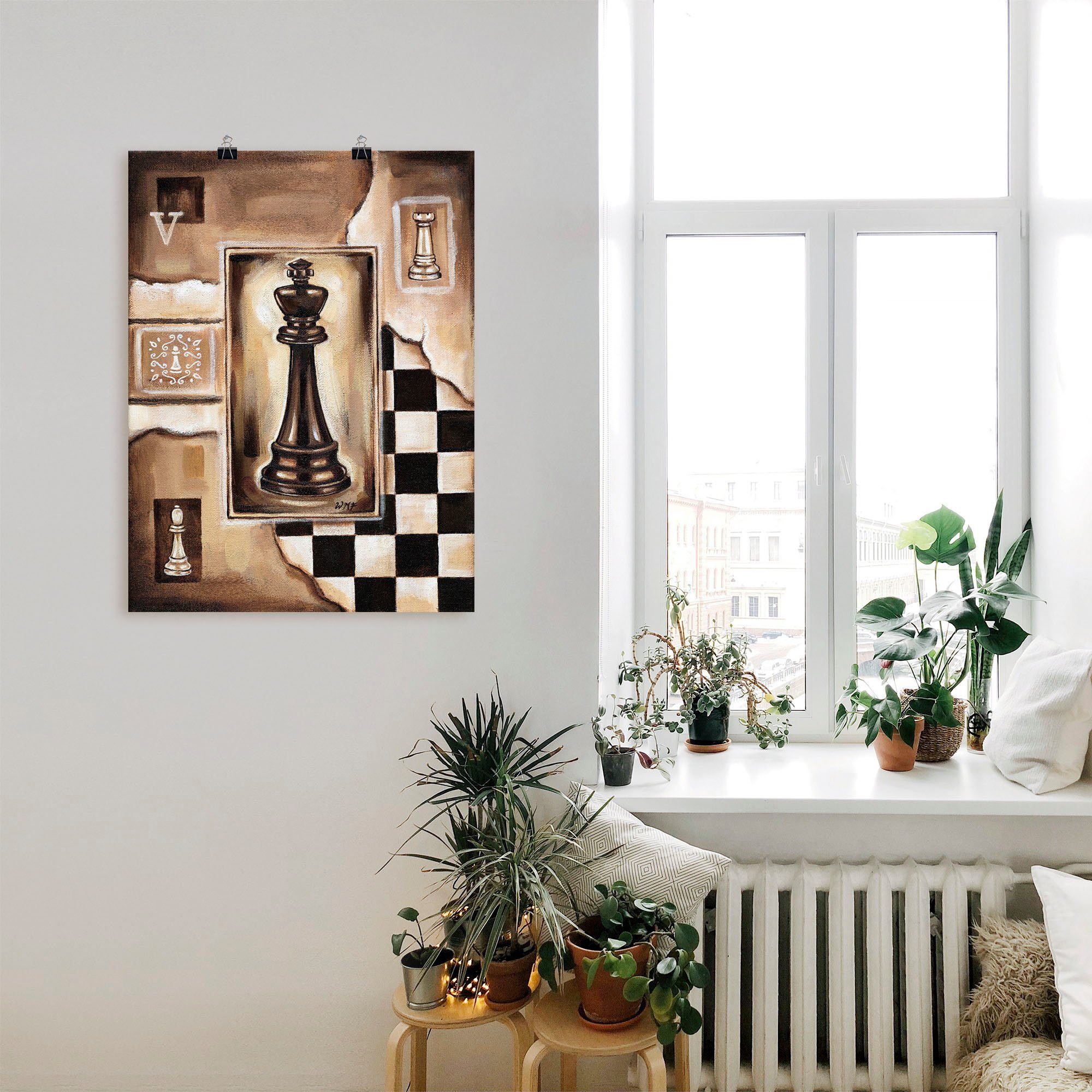 Artland Poster Schach König, Schach (1 St), ohne Rahmen
