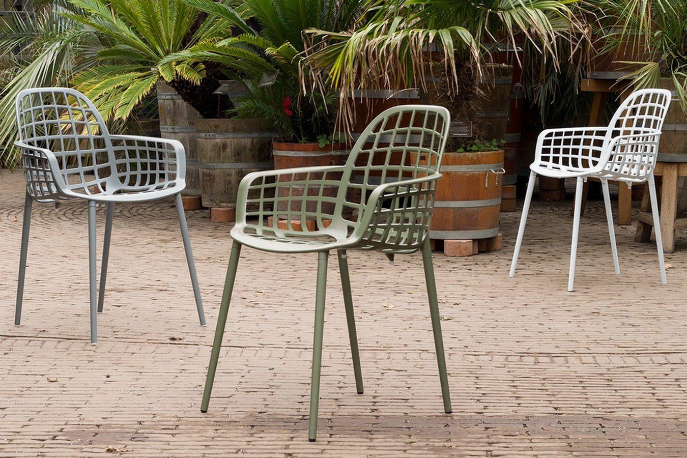 grün Stuhl Aluminium Garten Zuiver Armlehnstuhl