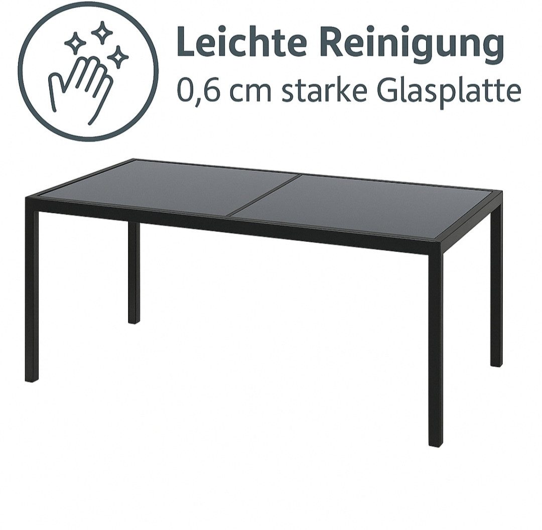 BruKa Gartentisch Sitzgruppe POETTO 4 Personen Aluminium Gartenmöbel Tisch, günstig online kaufen
