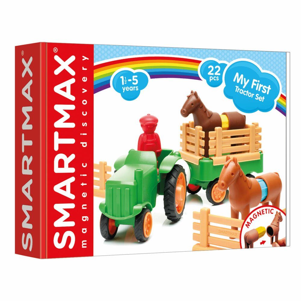 Smart Games SmartMax My First Tractor Set Magnetspielbausteine, (22 St)