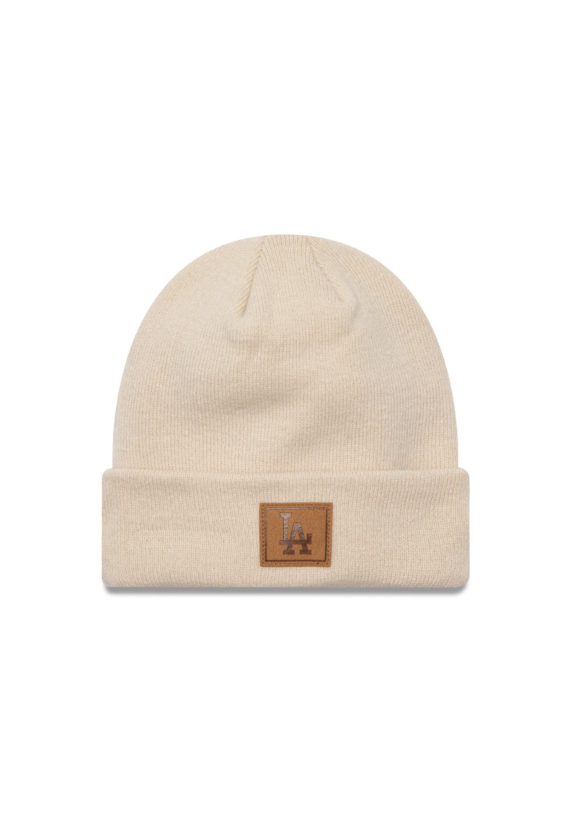 New Era Beanie Los Angeles Dodgers MLB Team Patch Cuff Knit Beige Beanie-Mütze New Er (1-St)