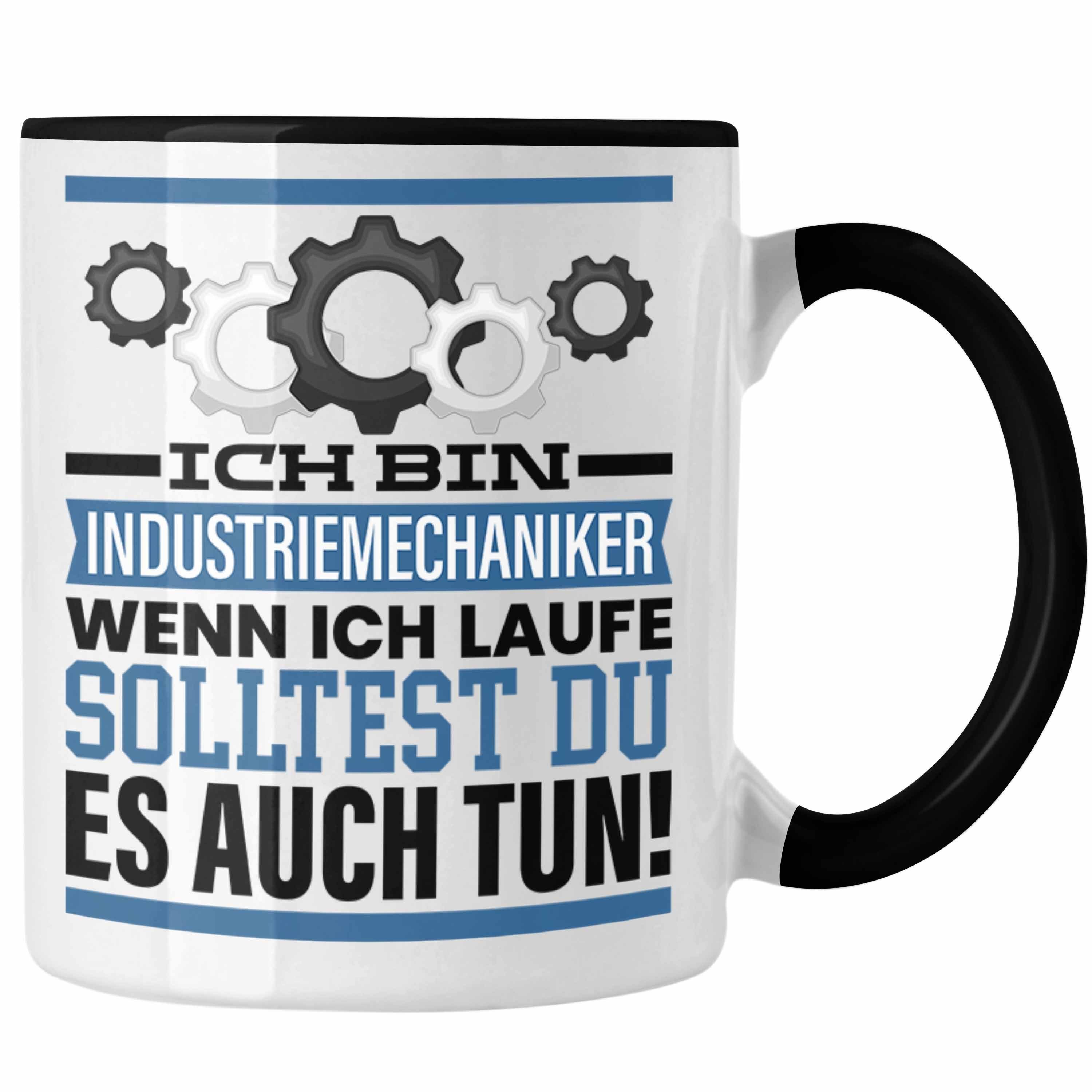 Trendation Tasse Industriemechaniker Tasse Geschenk Spruch Männer Geschenkidee Wenn Ich Schwarz