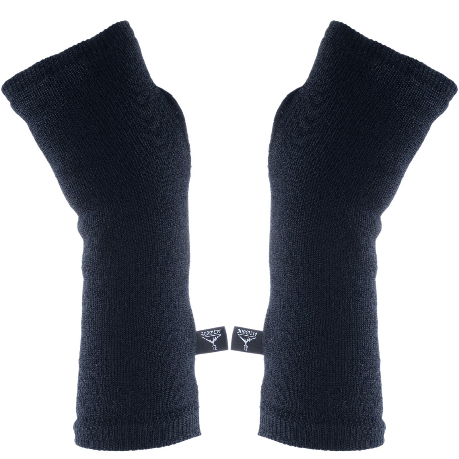 ALTIDUDE Unterziehhandschuhe Wristwarmer Terry Arm Stulpen Pulswärmer Fingerlos 100% Merino Wolle