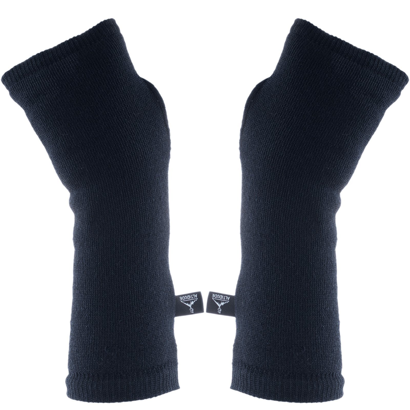 ALTIDUDE Unterziehhandschuhe Wristwarmer Terry Arm Stulpen 100% Merino Pulswärmer Wolle Fingerlos